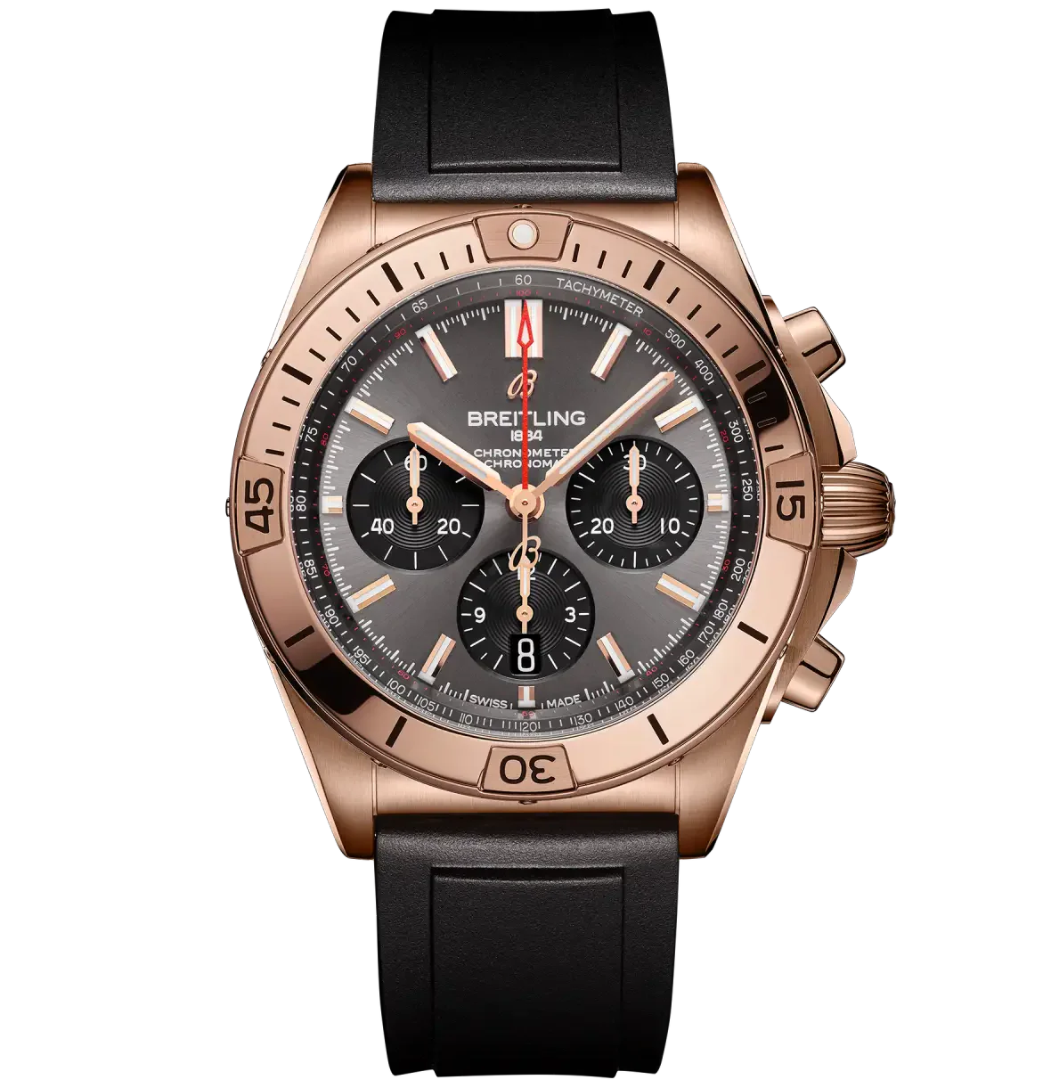 Breitling Chronomat B01 42 Watch with Black Rubber Strap