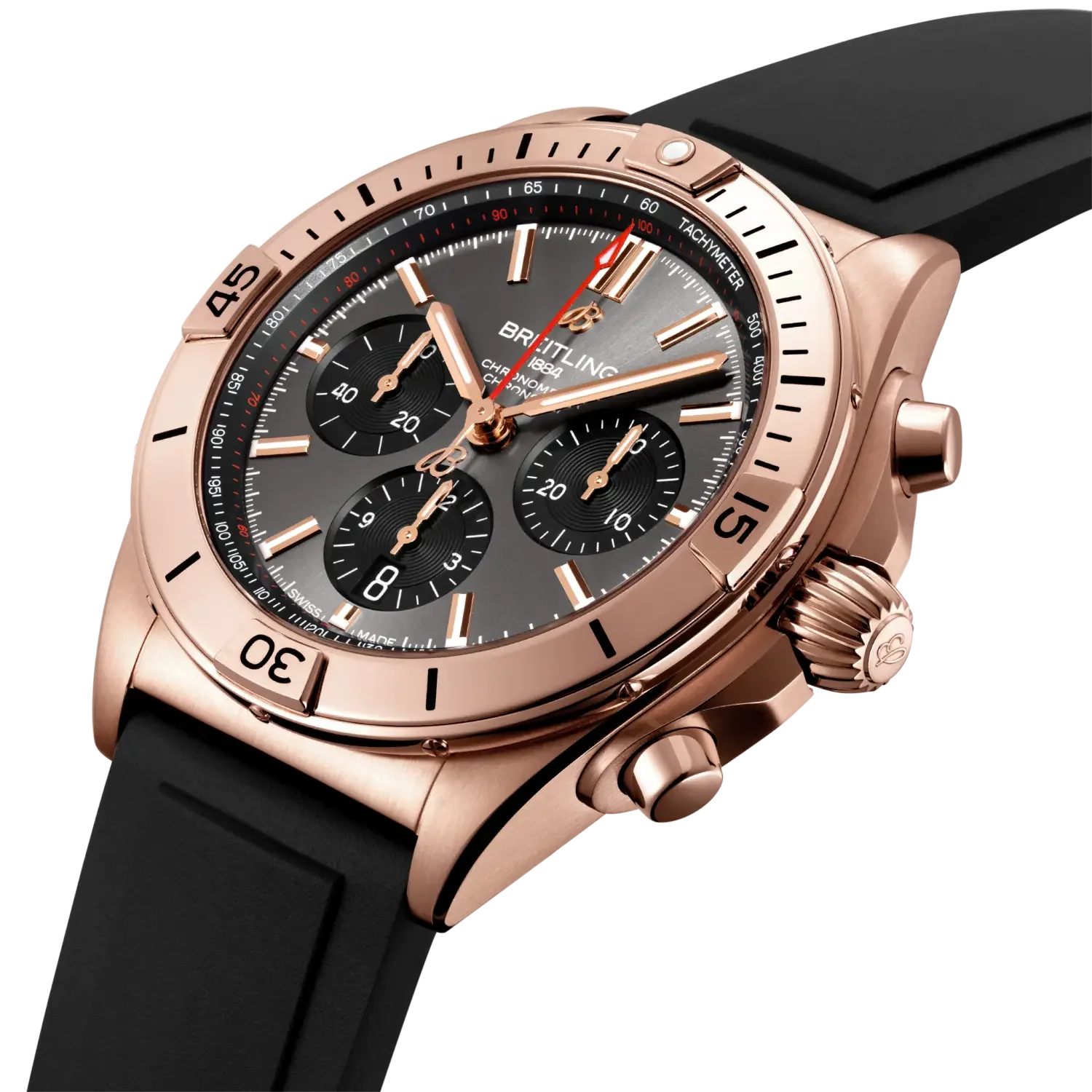 Breitling Chronomat B01 42 Watch with Black Rubber Strap - Image 2