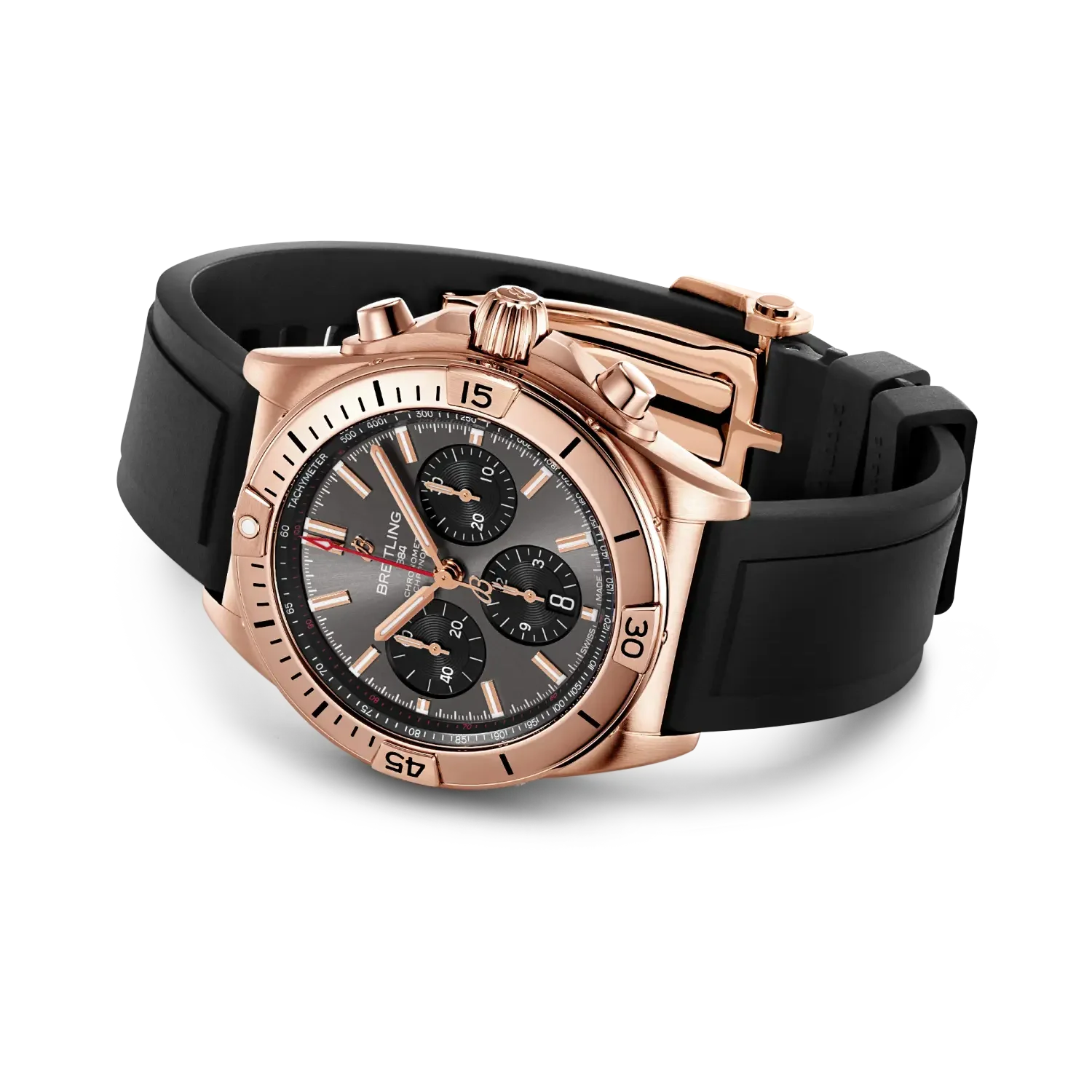 Breitling Chronomat B01 42 Watch with Black Rubber Strap - Image 4