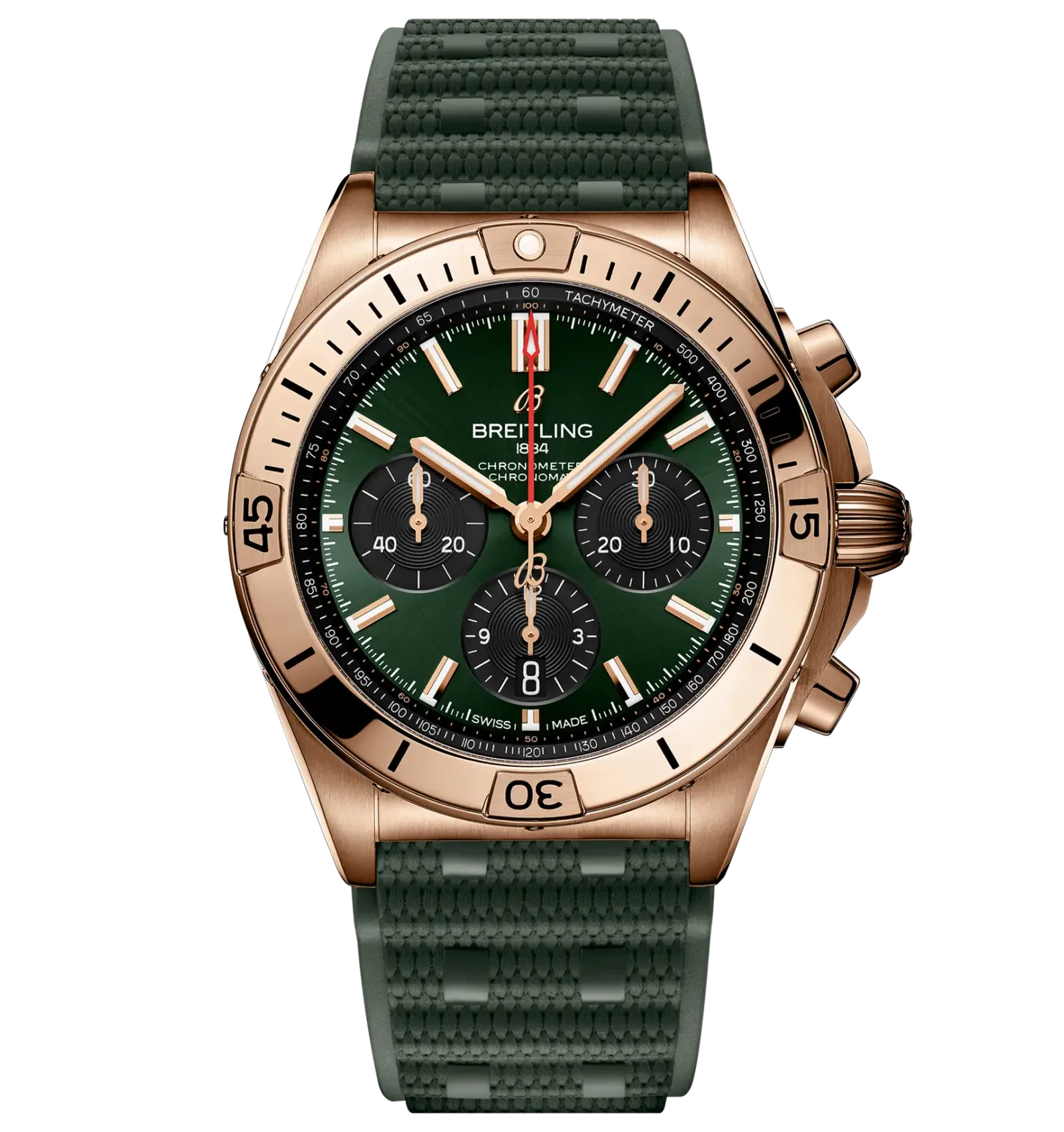 Breitling Chronomat B01 42 Watch with Dark Green Dial