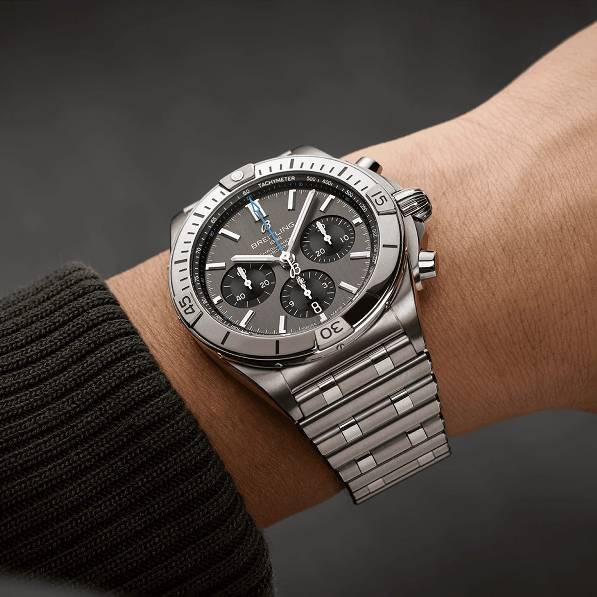 Breitling Chronomat B01 42 Watch with Titanium Rouleaux Bracelet - Image 6