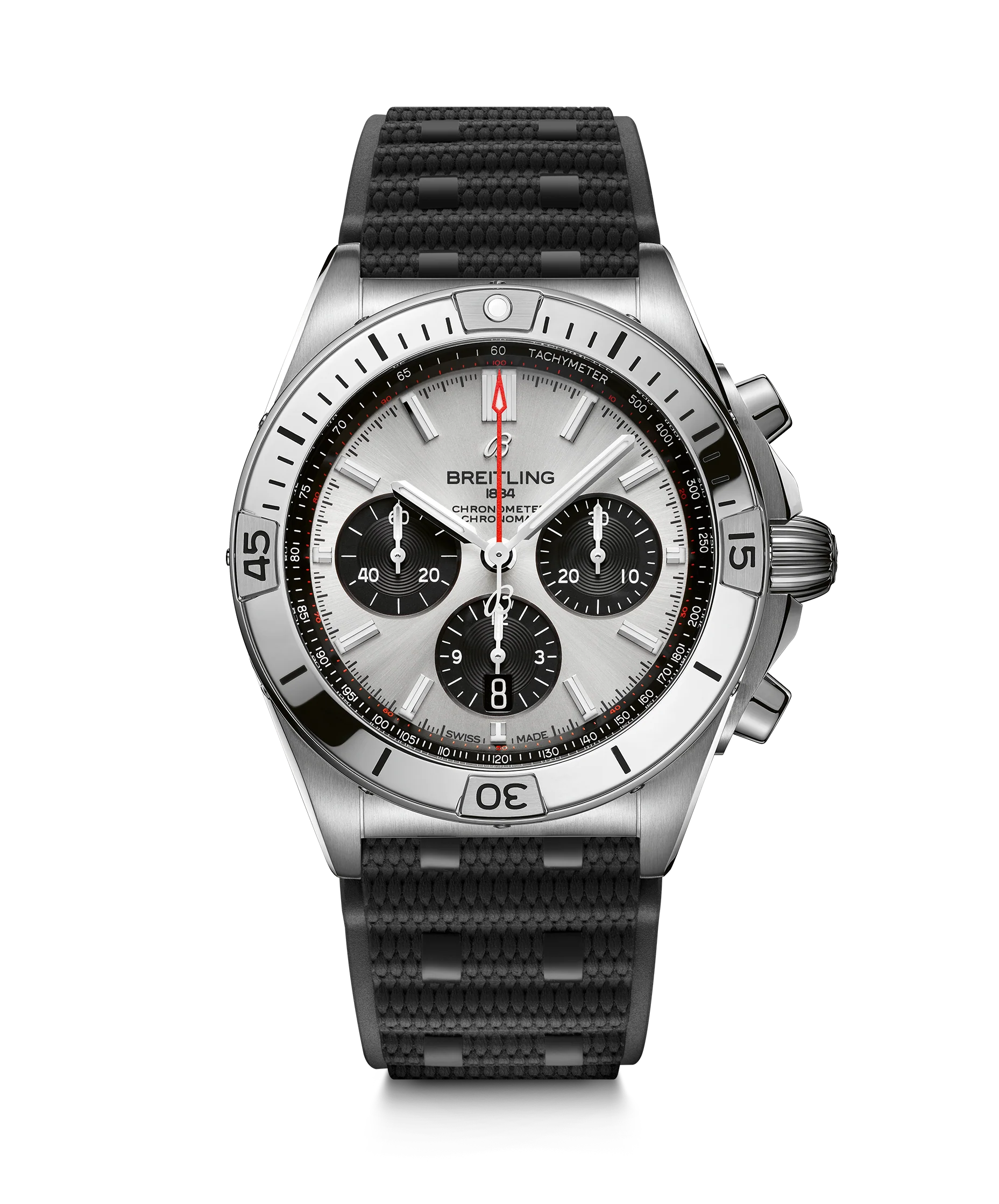 Breitling Chronomat B01 Chronograph 42 Watch with Silver Dial