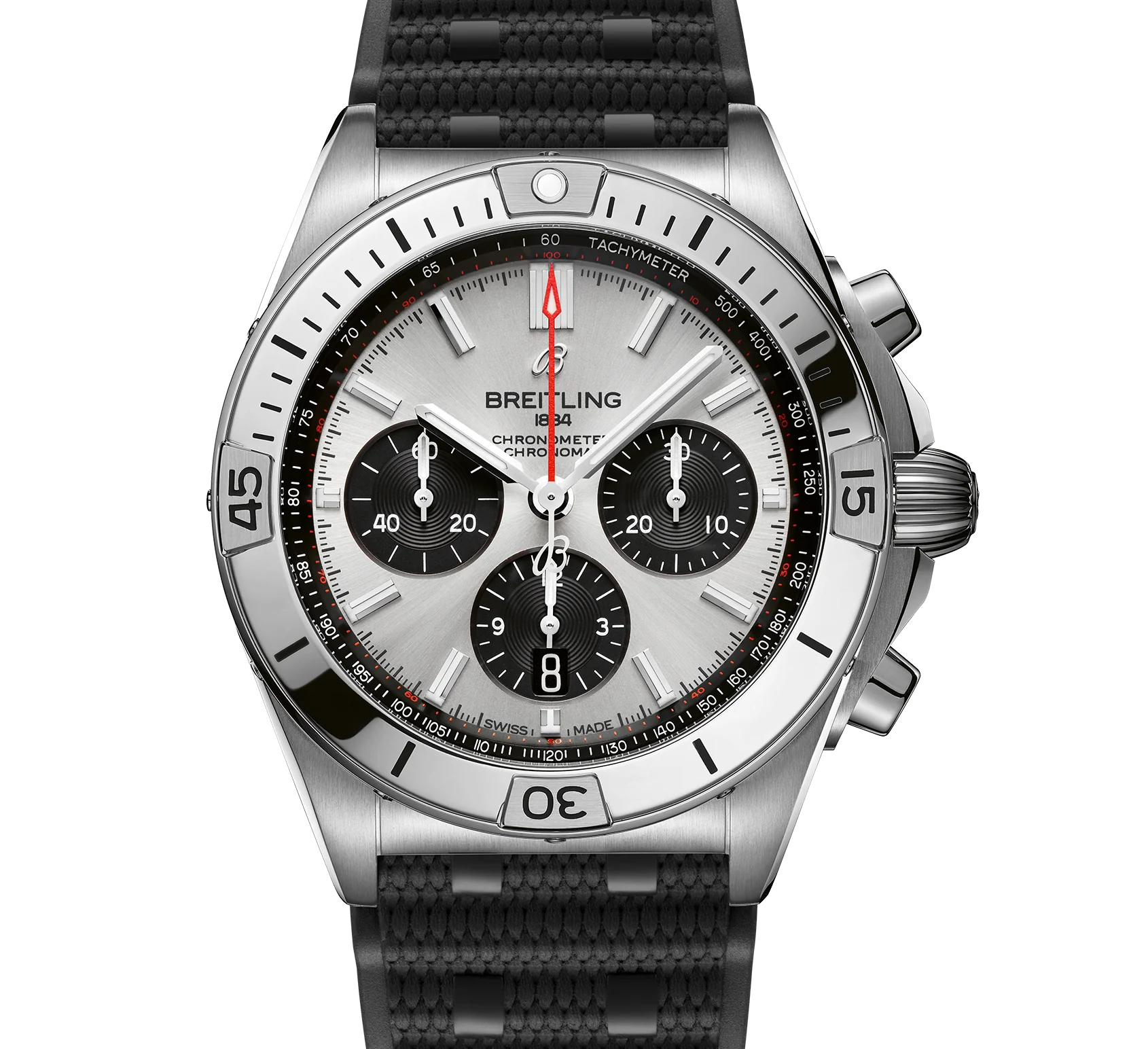 Breitling Chronomat B01 Chronograph 42 Watch with Silver Dial - Image 3