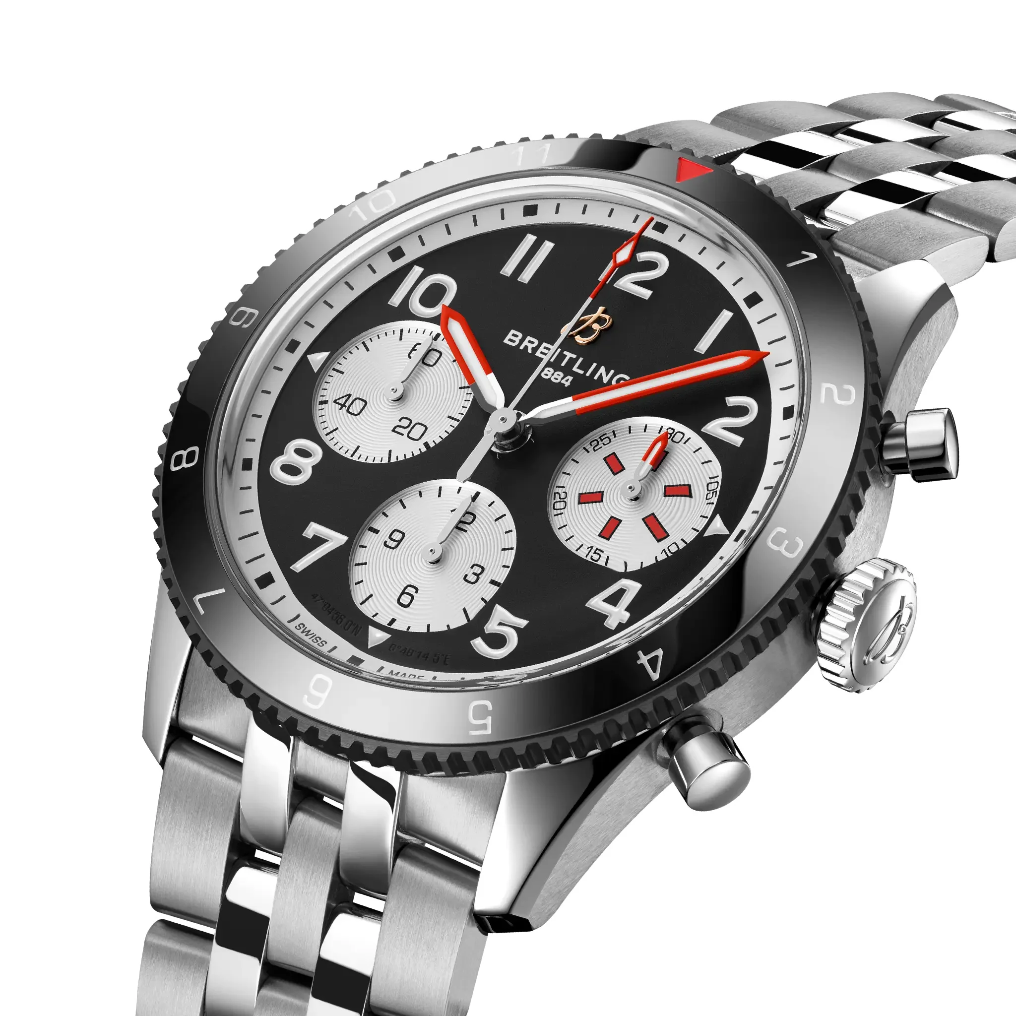 Breitling Classic AVI Chronograph 42 Mosquito Watch with Stainless Steel Bracelet - Image 2