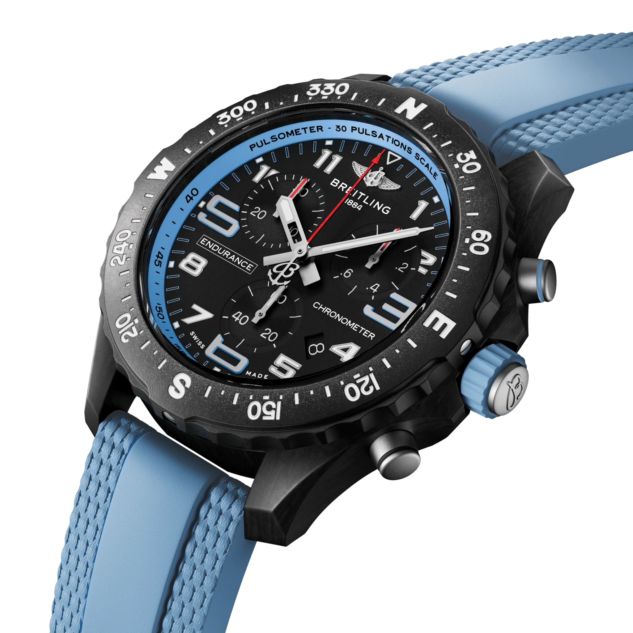 Breitling Endurance Pro 38 Watch with Baby Blue Strap - Image 2