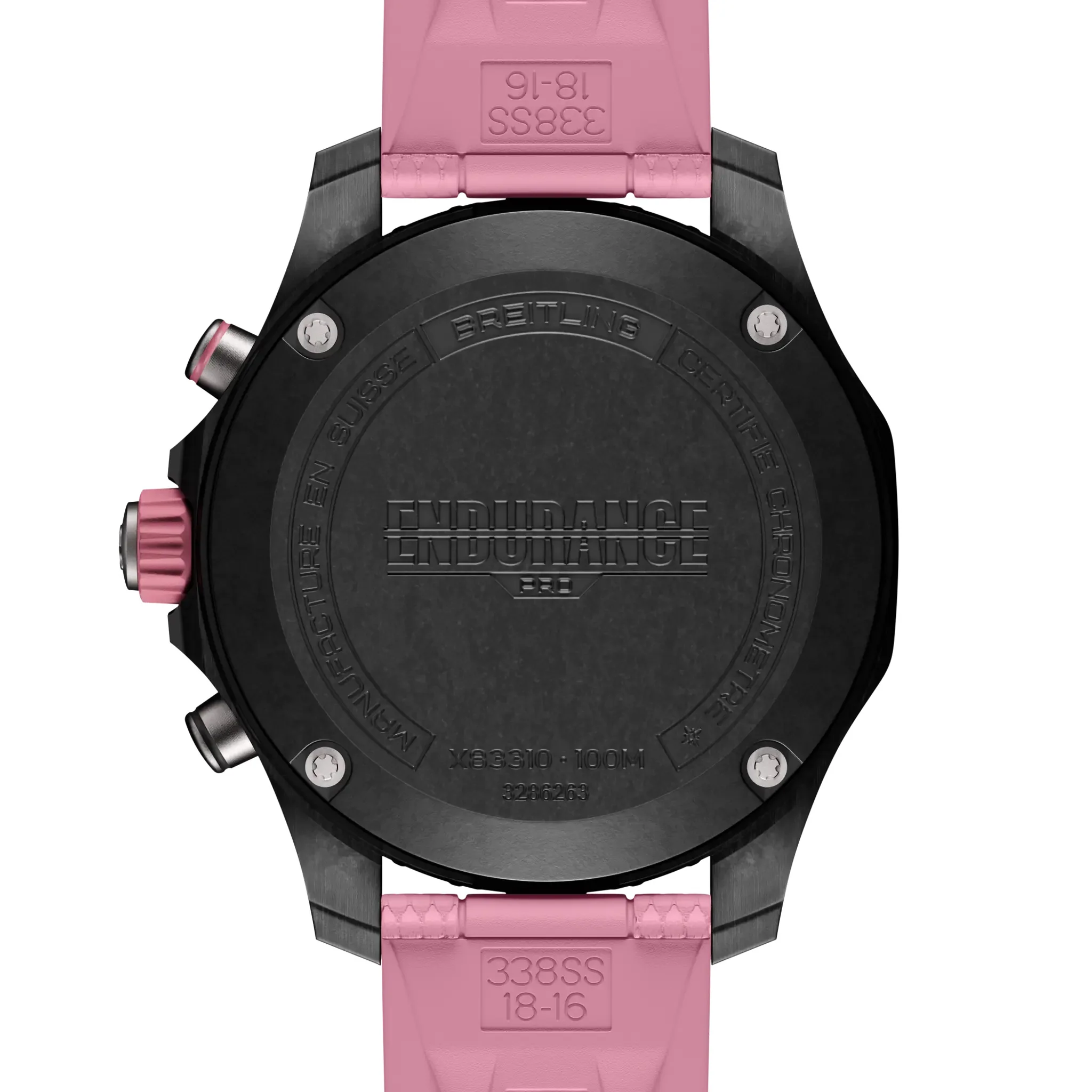 Breitling Endurance Pro 38 Watch with Pink Rubber Strap - Image 3