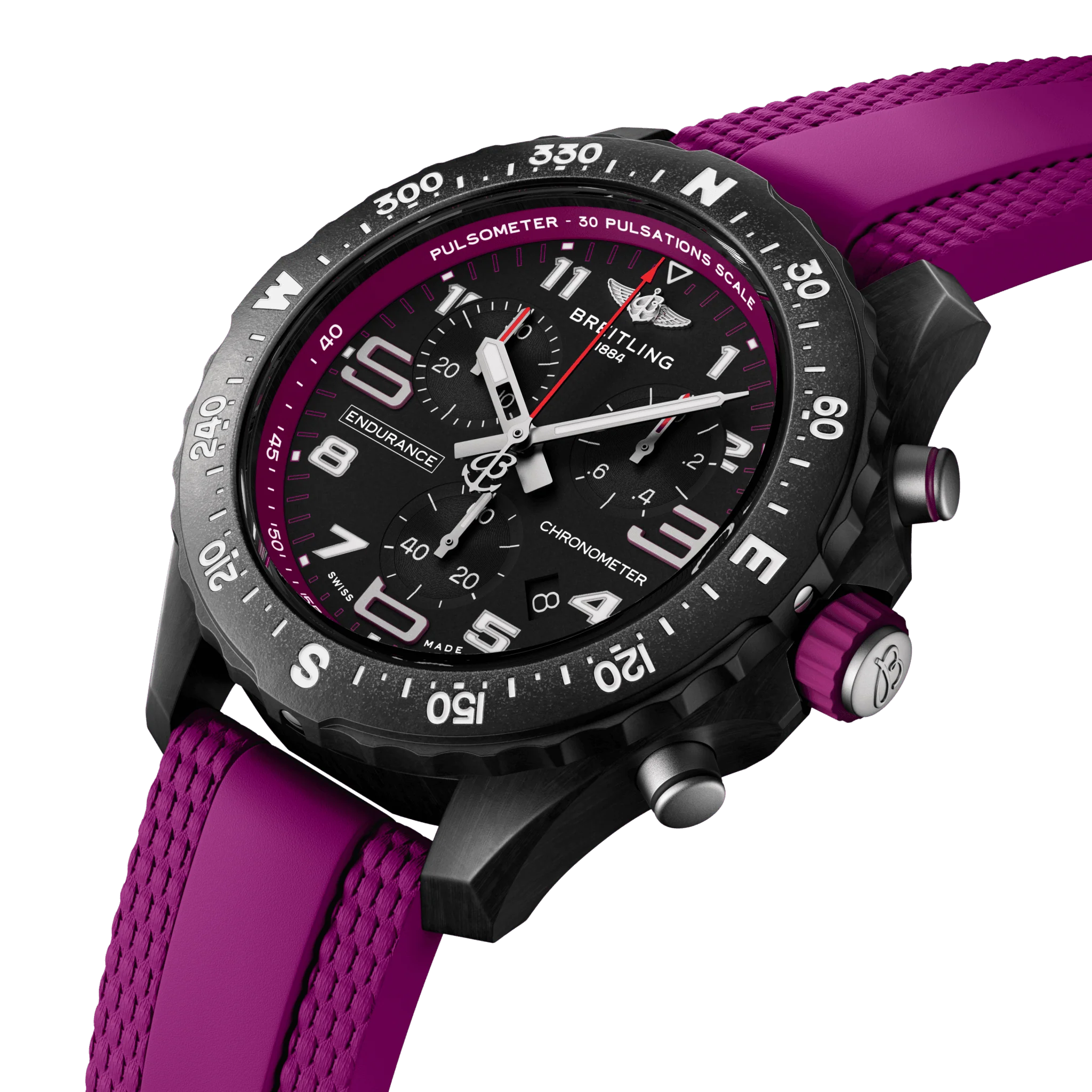 Breitling Endurance Pro 38 Watch with Purple Strap - Image 2