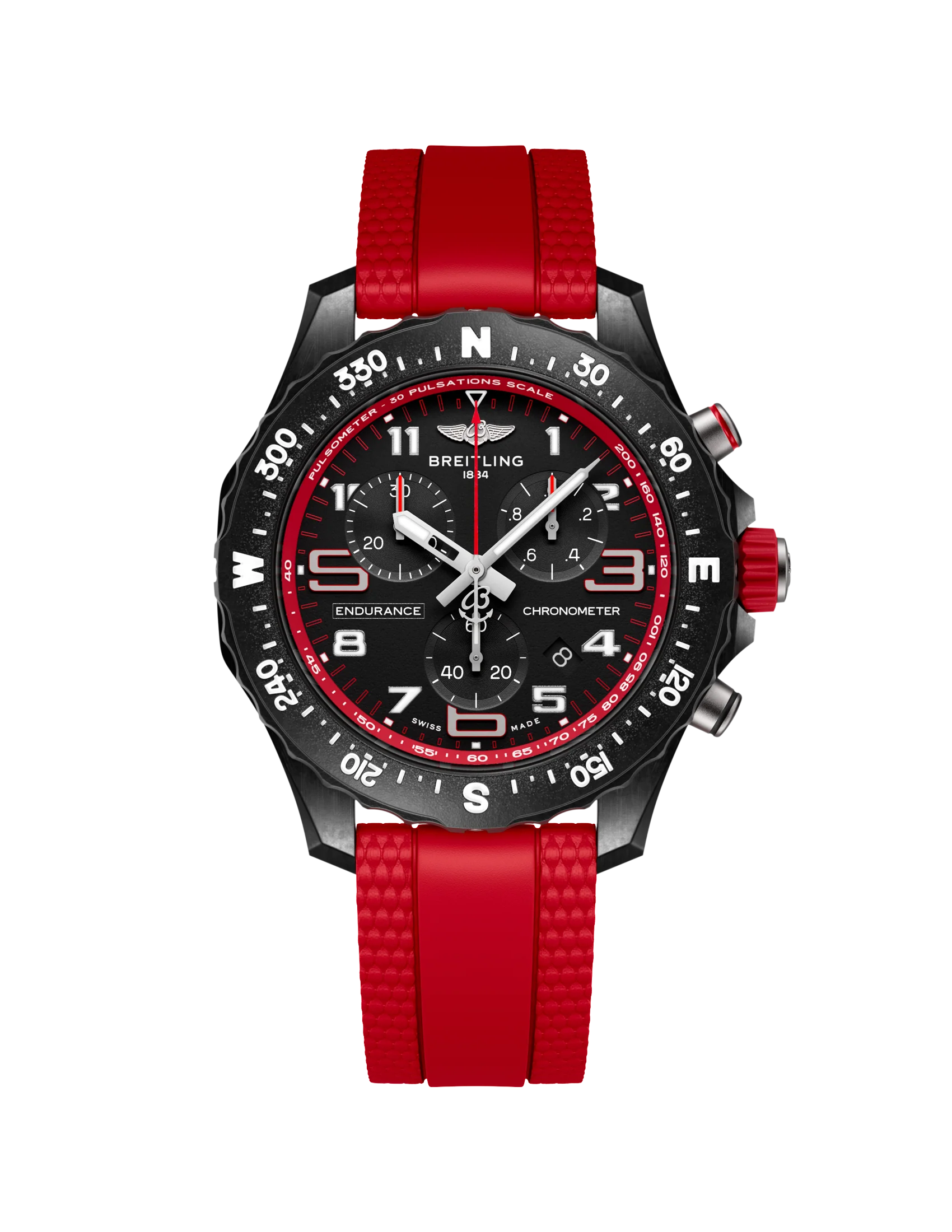 Breitling Endurance Pro 38 Watch with Red Strap