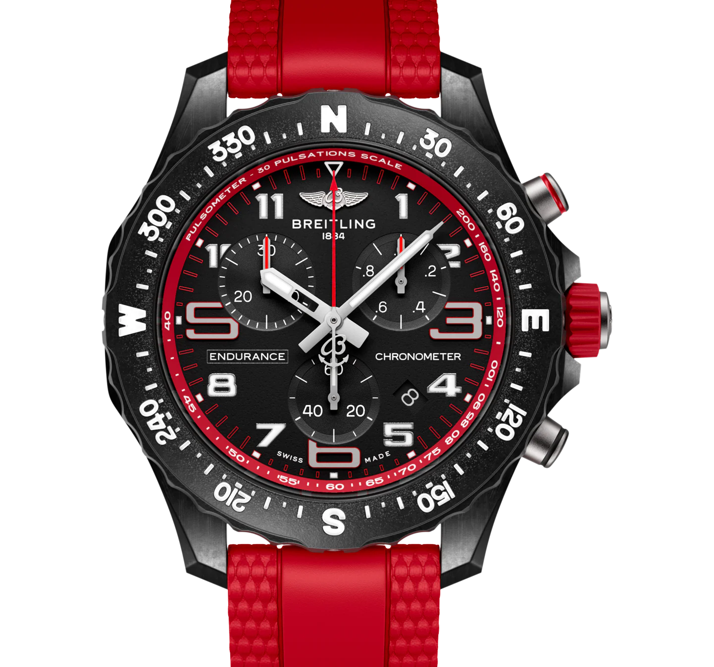 Breitling Endurance Pro 38 Watch with Red Strap - Image 7