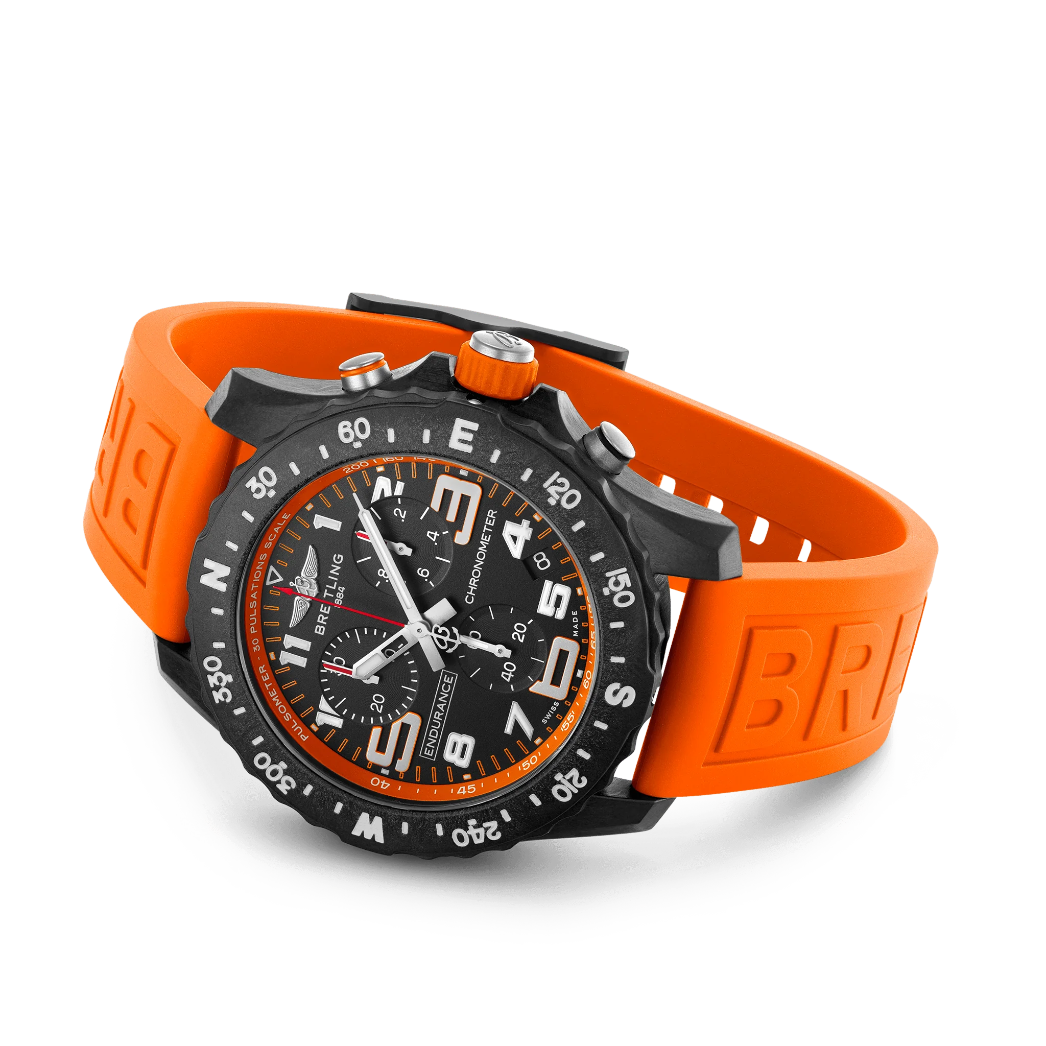 Breitling Endurance Pro 44 with Orange Strap - Image 3