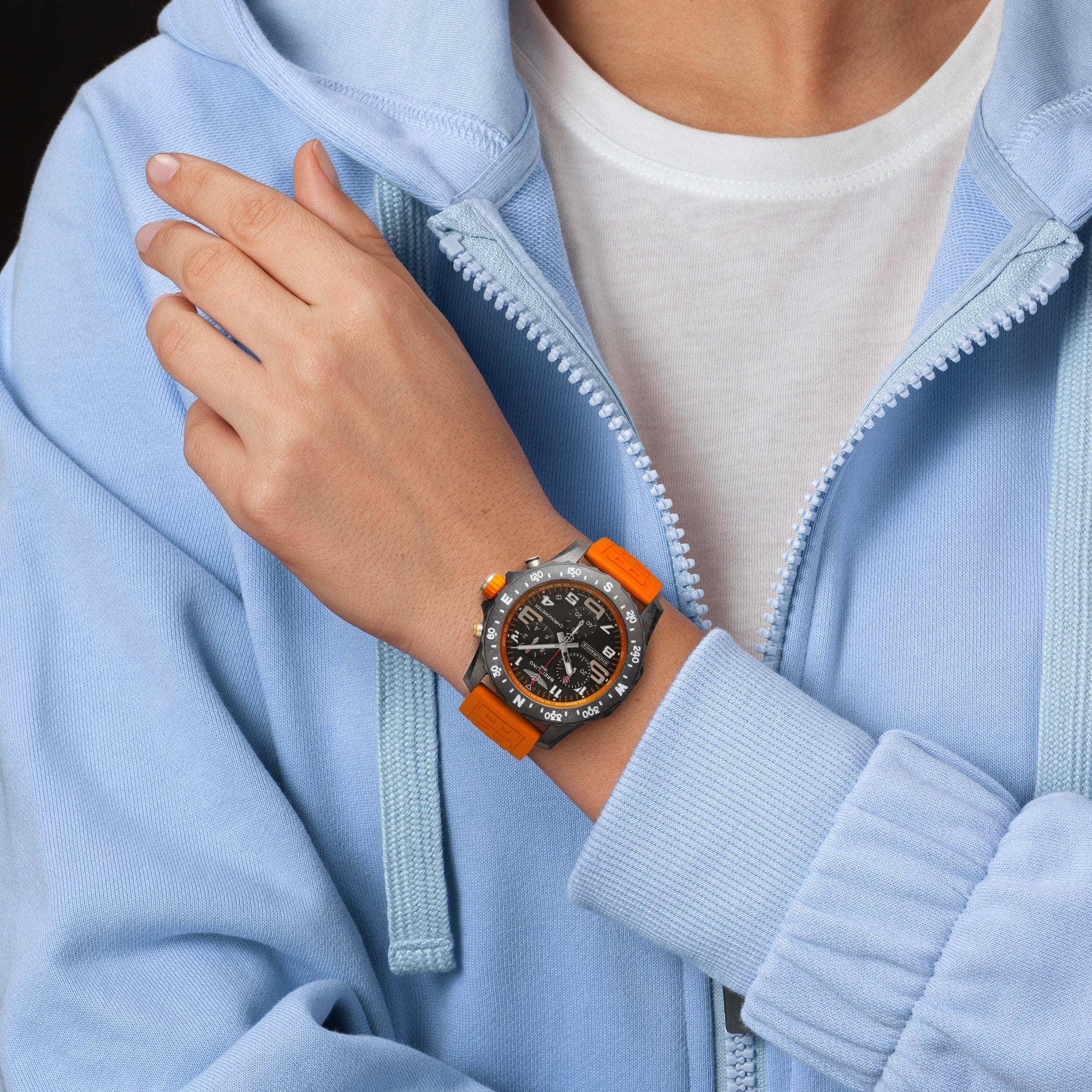 Breitling Endurance Pro 44 with Orange Strap - Image 5
