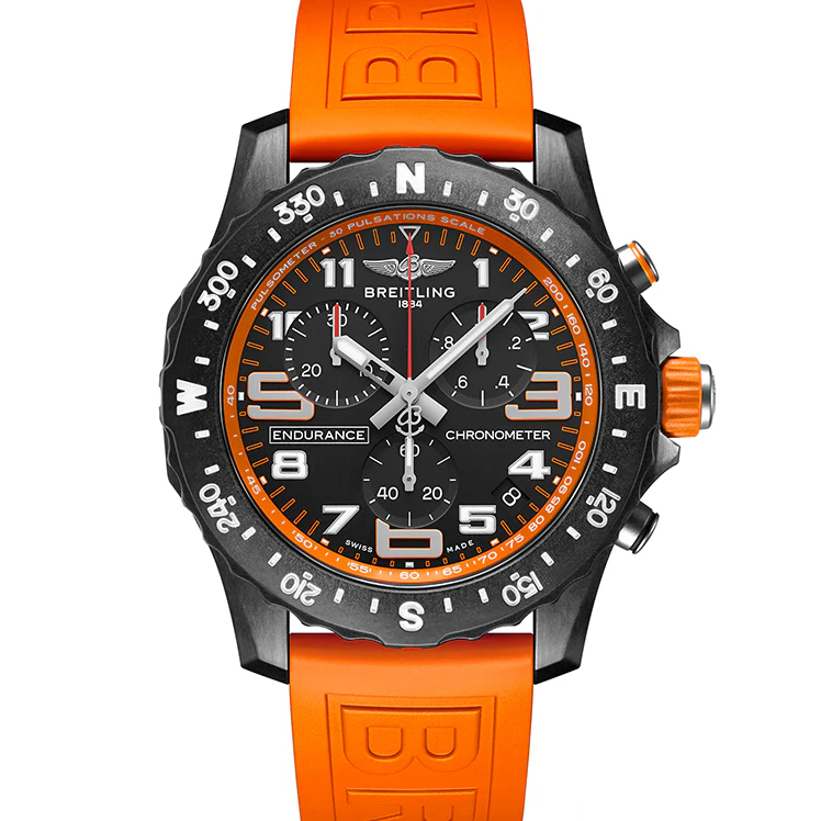 Breitling Endurance Pro 44 with Orange Strap - Image 6