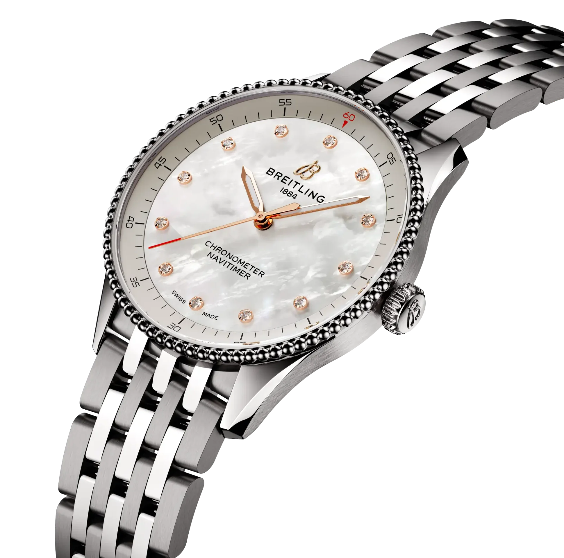 Breitling Navitimer 32 Watch with Mother of Pearl Dial - Image 2