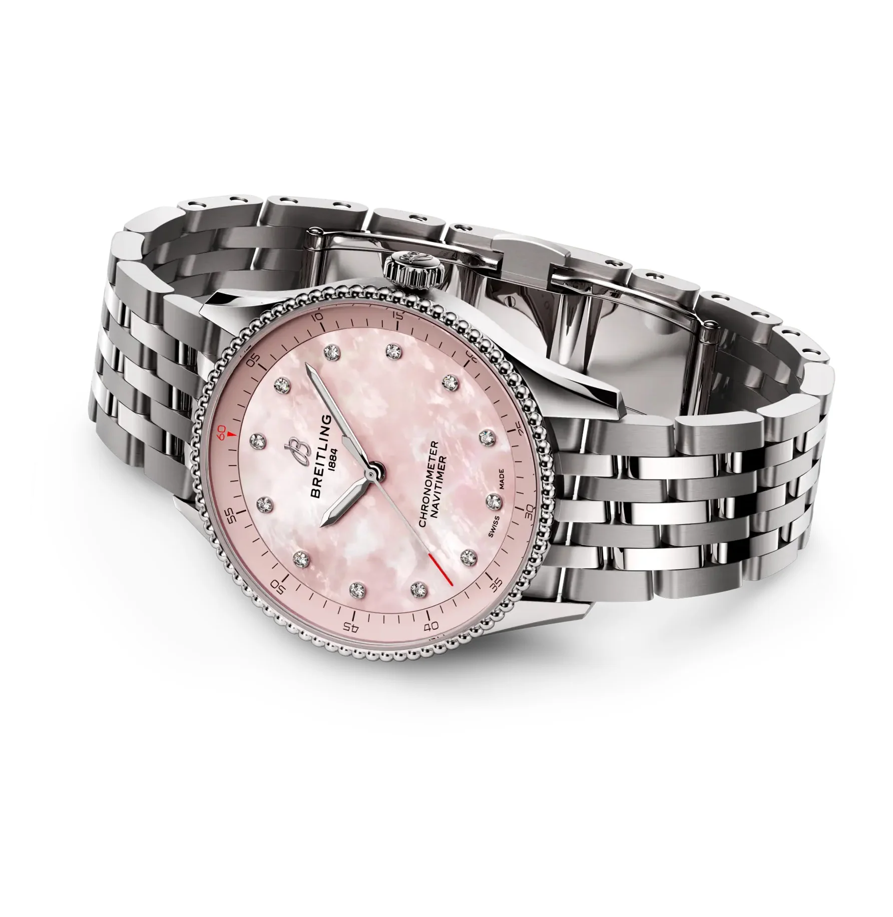 Breitling Navitimer 32 Watch with Pink Dial - Image 2
