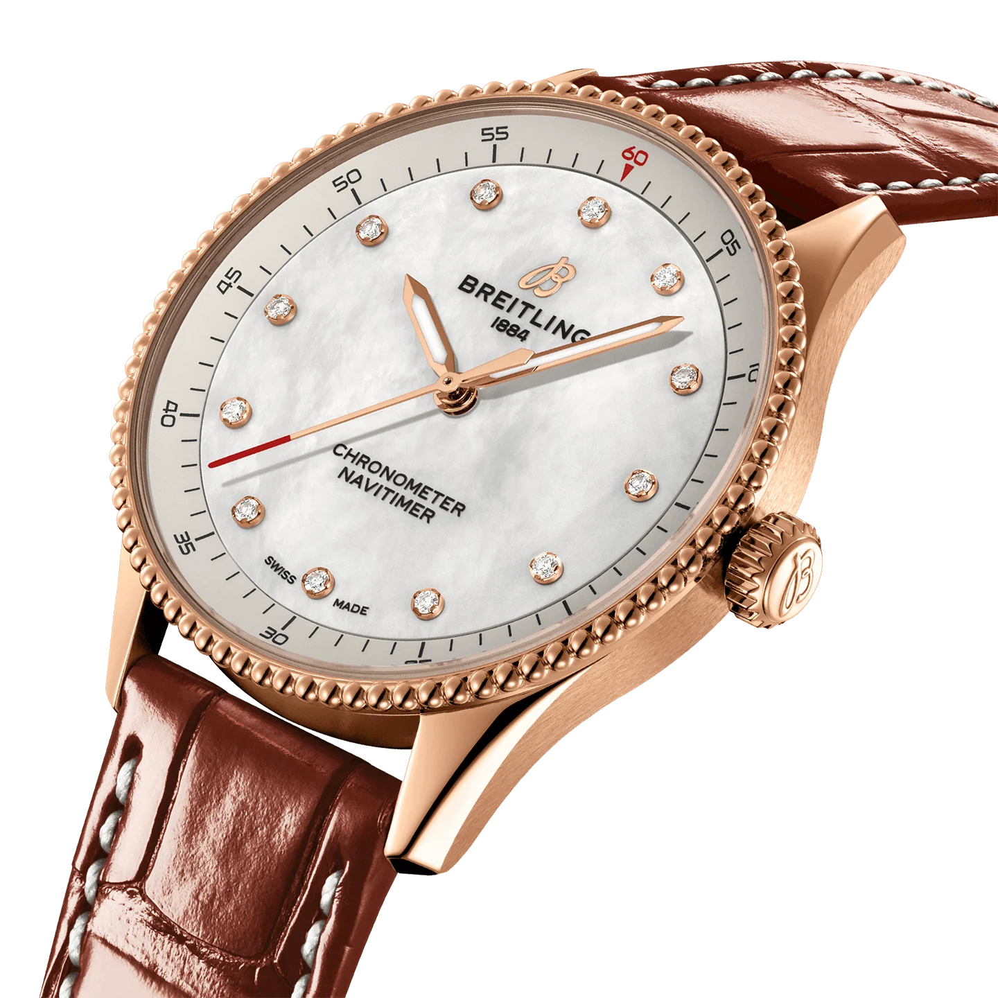 Breitling Navitimer 32mm Watch with Diamonds - Image 2