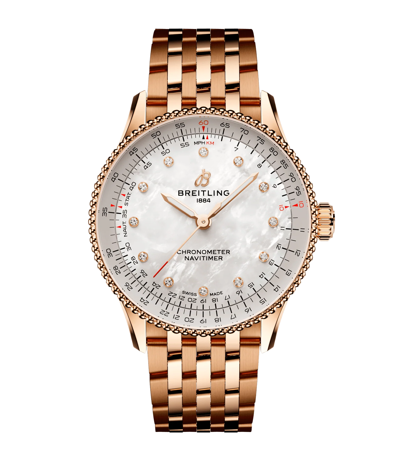 Breitling Navitimer Automatic 36 Watch with Mother of Pearl Dial