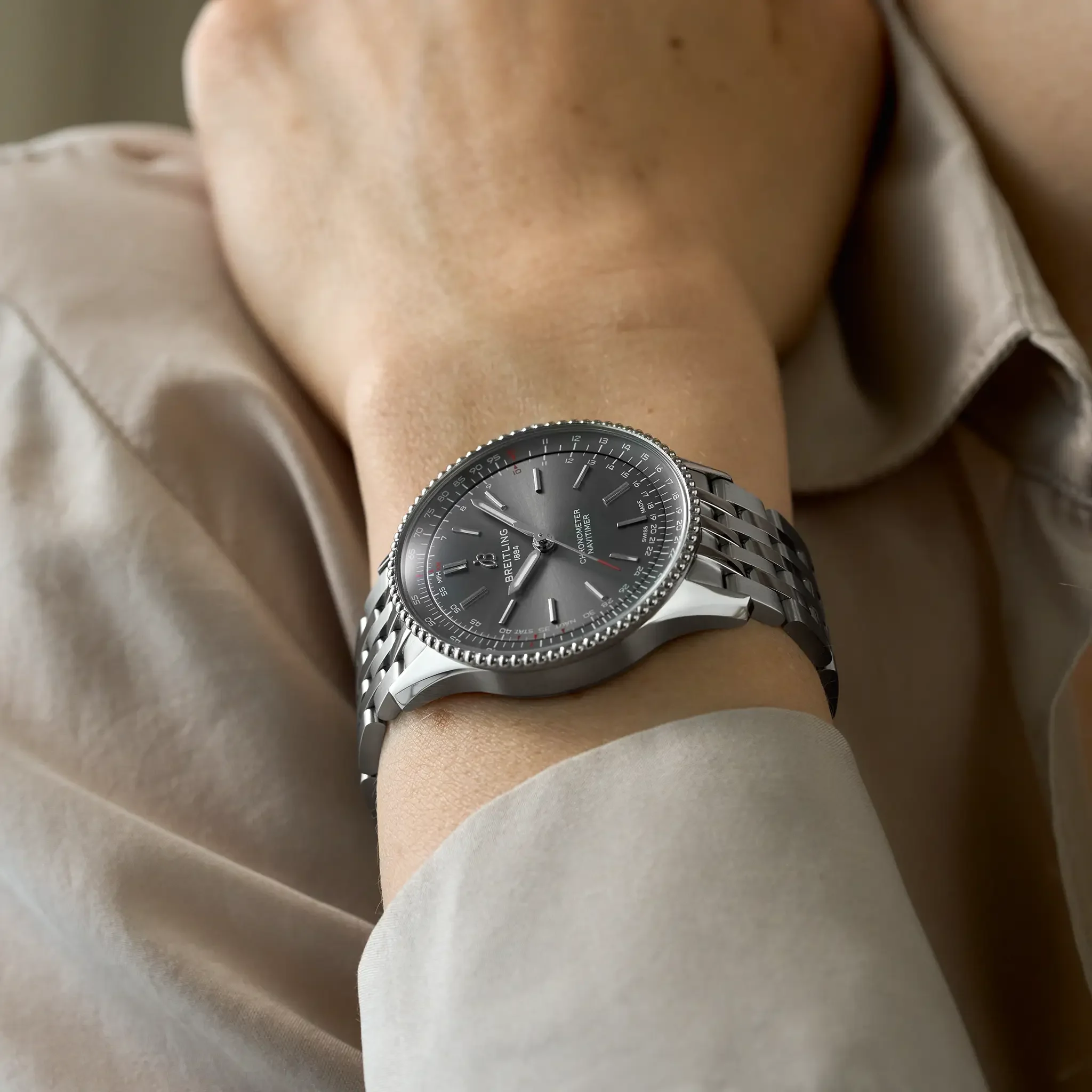 Breitling Navitimer Automatic 36 Watch with Stainless Steel Bracelet - Image 5