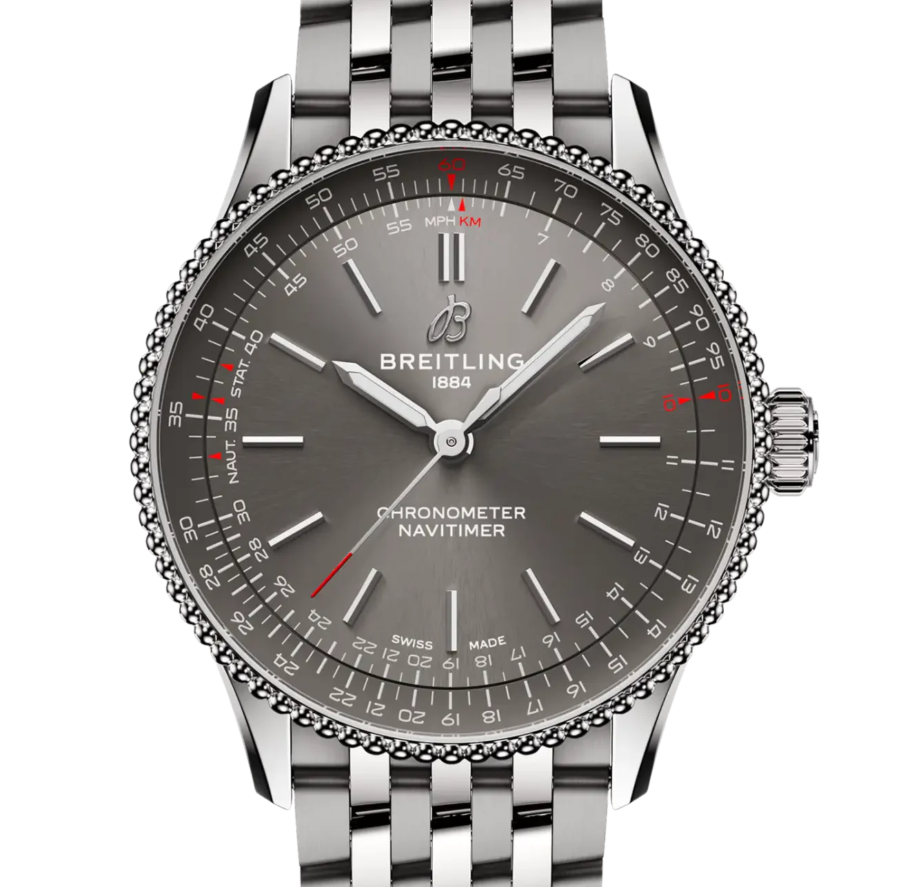 Breitling Navitimer Automatic 36 Watch with Stainless Steel Bracelet - Image 6
