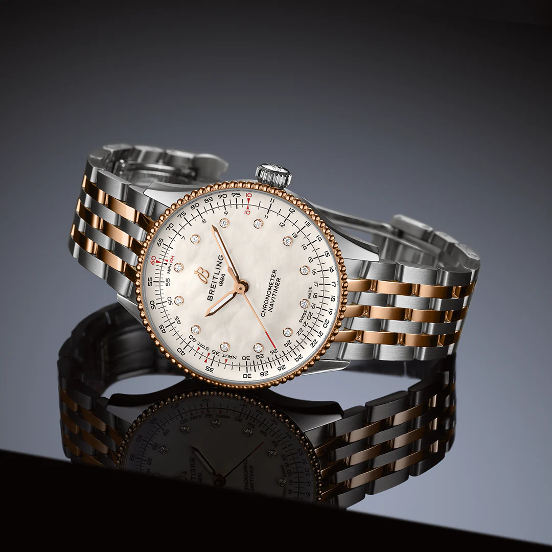 Breitling Navitimer Automatic 36mm Watch with Mother-of-Pearl Dial - Image 4