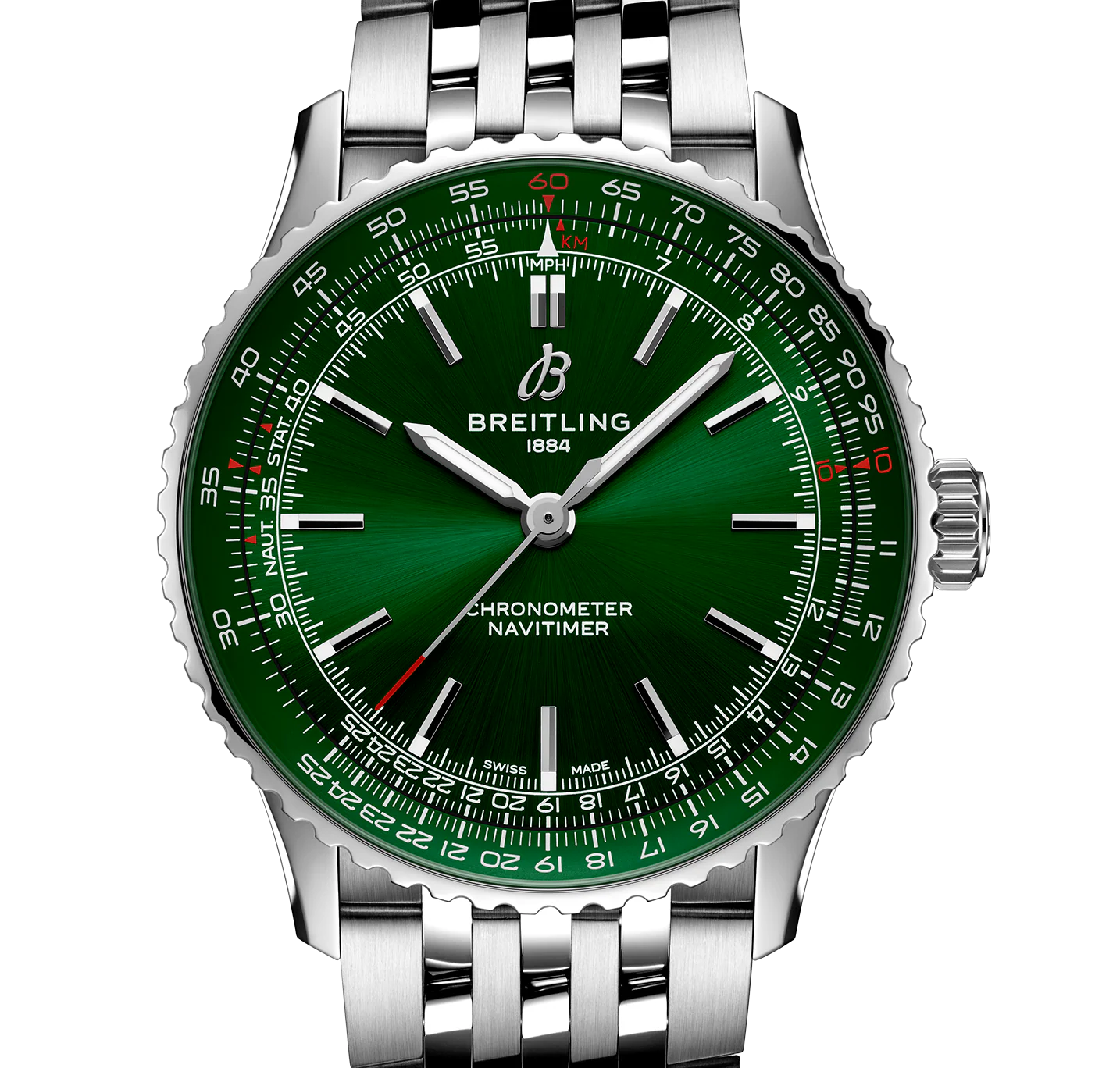 Breitling Navitimer Automatic 41 Watch with Green Dial - Image 5