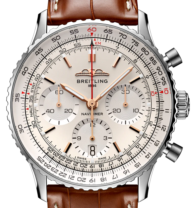 Breitling Navitimer B01 41mm Watch with Silver Dial - Image 2