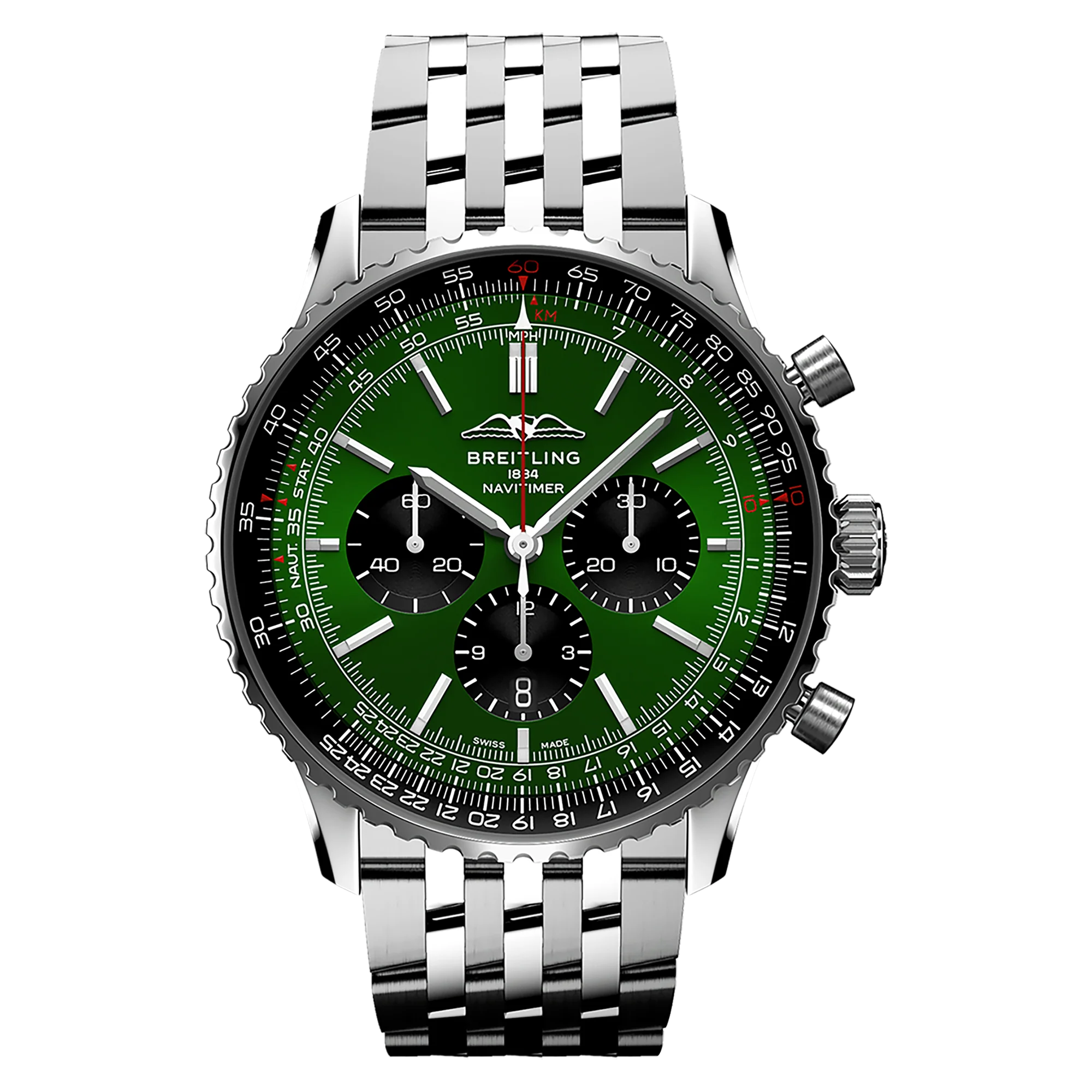 Breitling Navitimer B01 Watch with Green Dial, 46mm