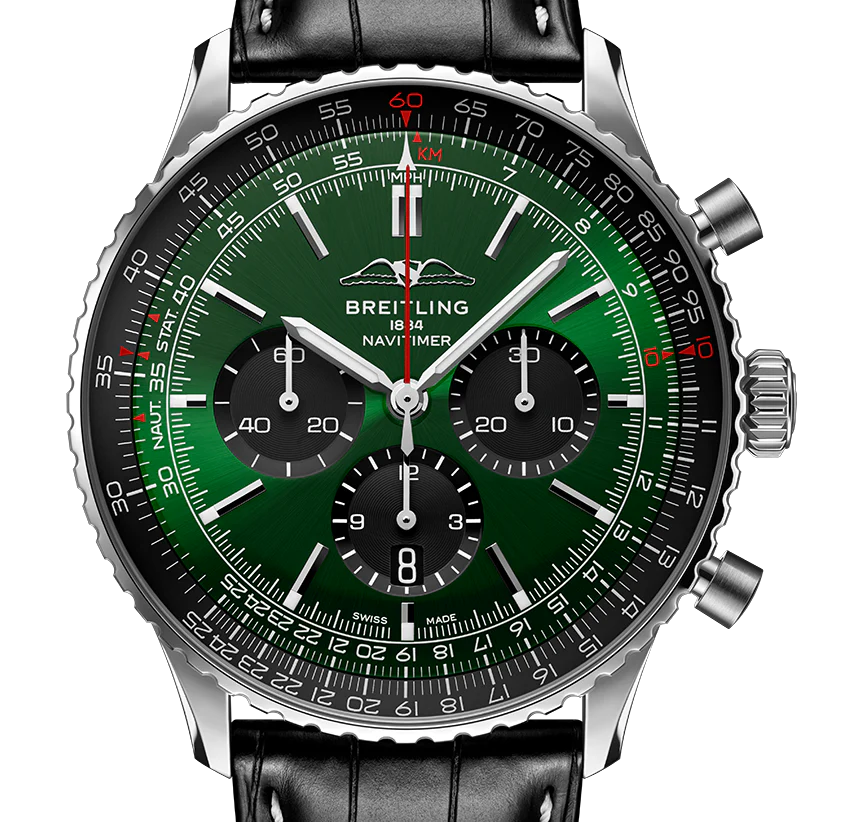Breitling Navitimer B01 46mm Watch with Green Dial - Image 2