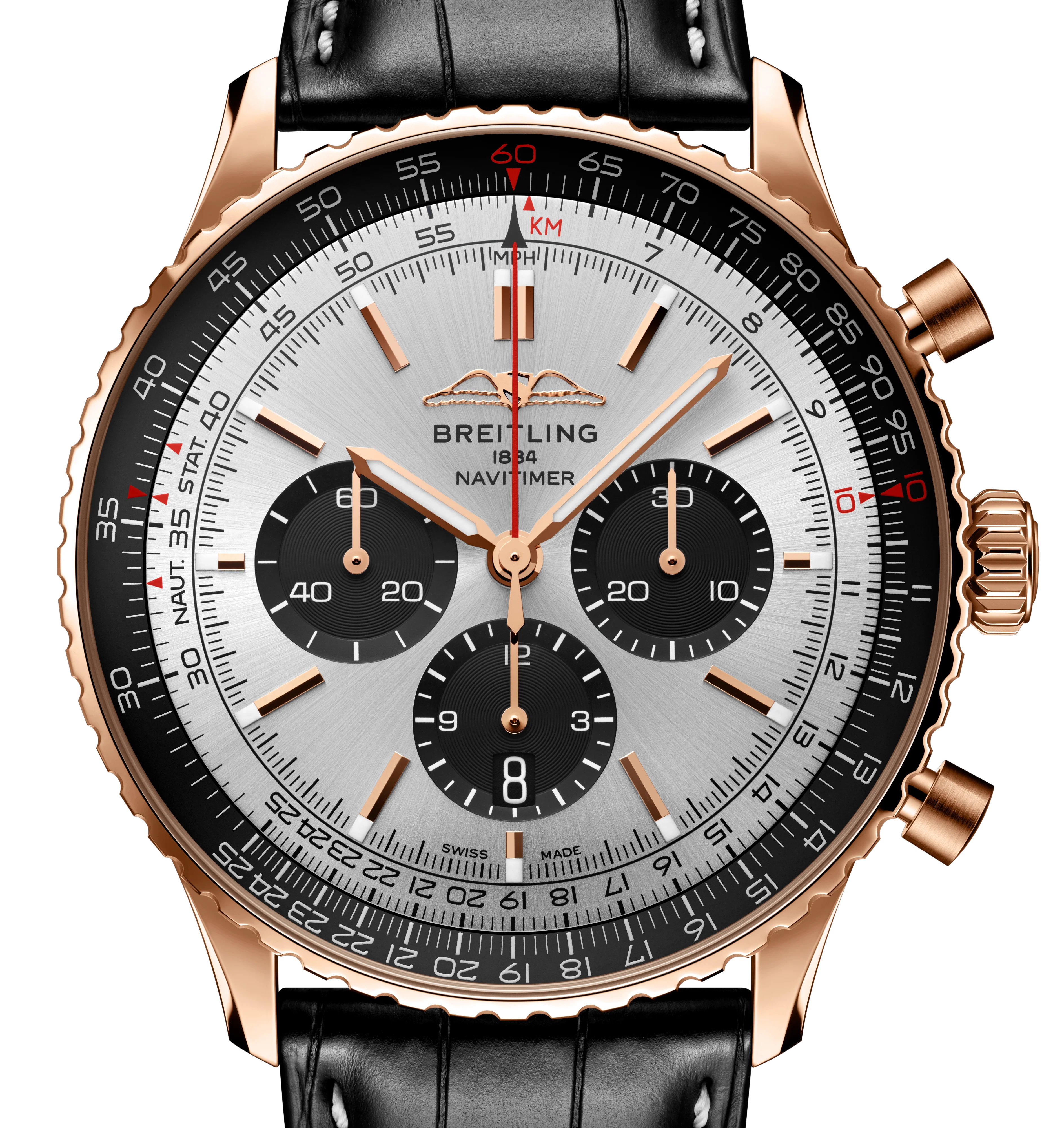 Breitling Navitimer B01 46mm Watch with Silver Dial - Image 3