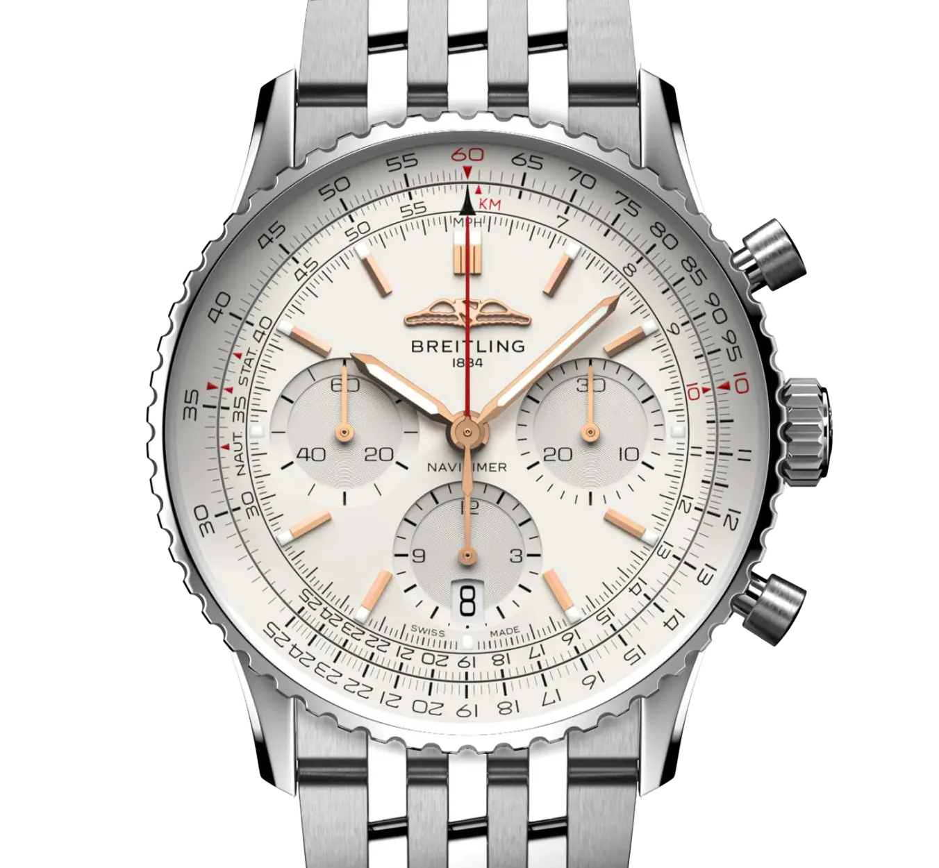 Breitling Navitimer B01 Chronograph 41 Watch with Ivory Dial - Image 4
