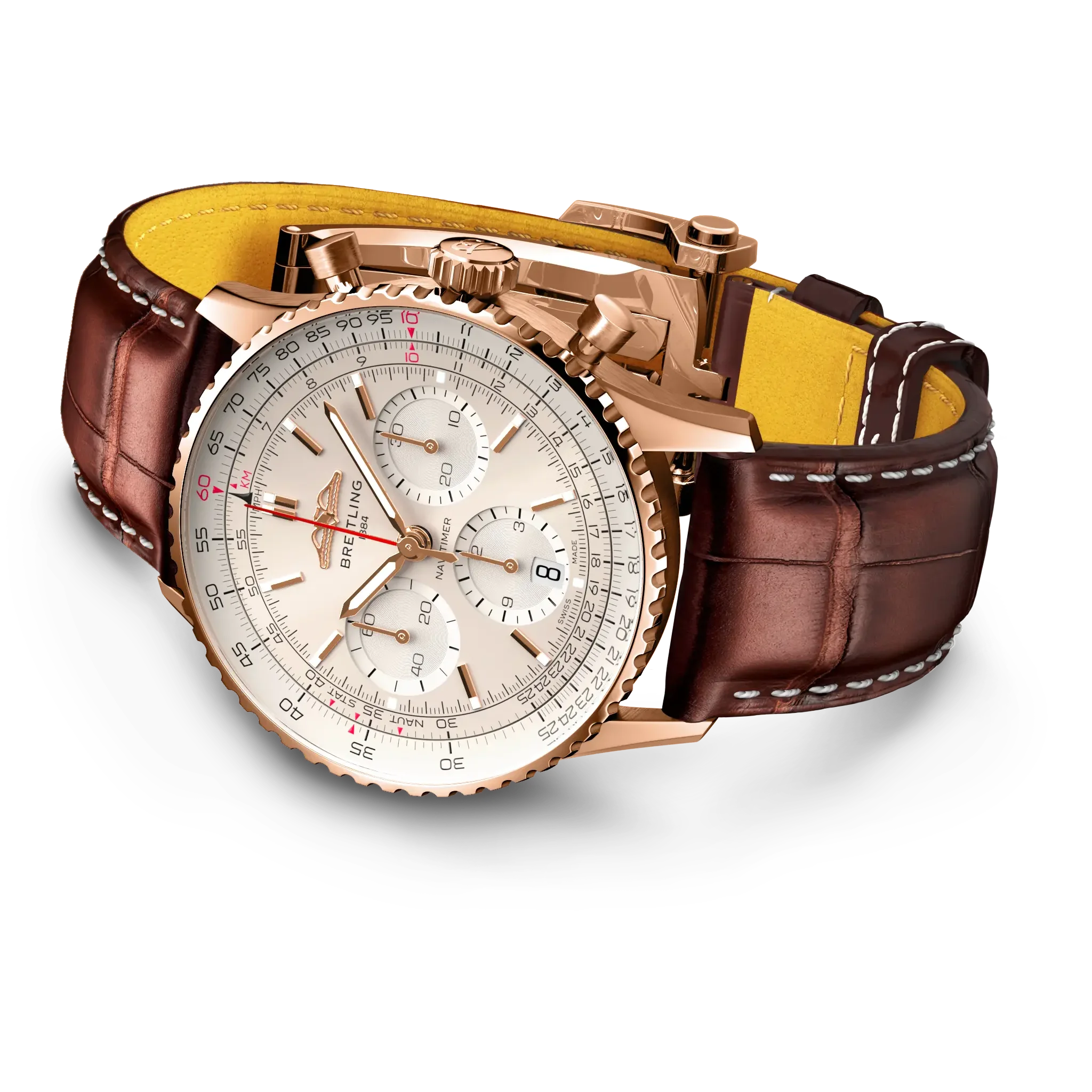 Breitling Navitimer B01 Chronograph 41 Watch with Leather Strap - Image 3