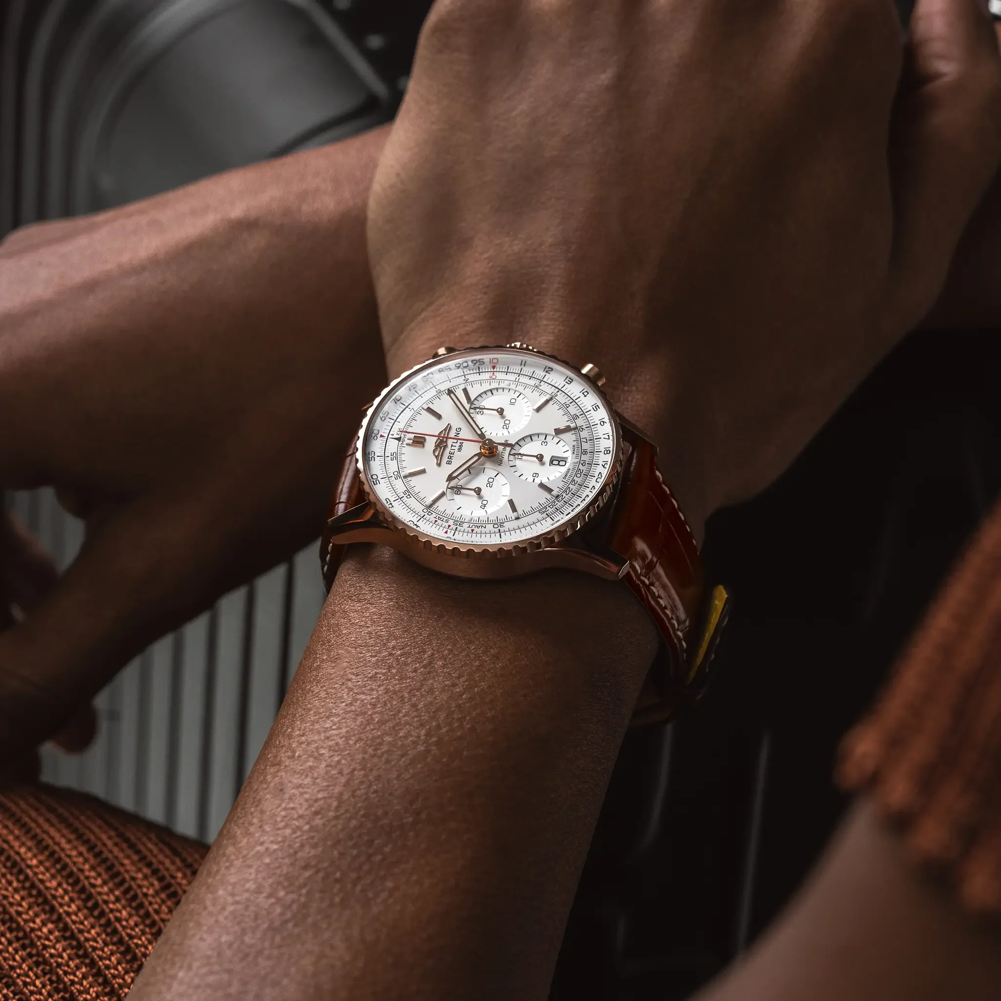 Breitling Navitimer B01 Chronograph 41 Watch with Leather Strap - Image 5