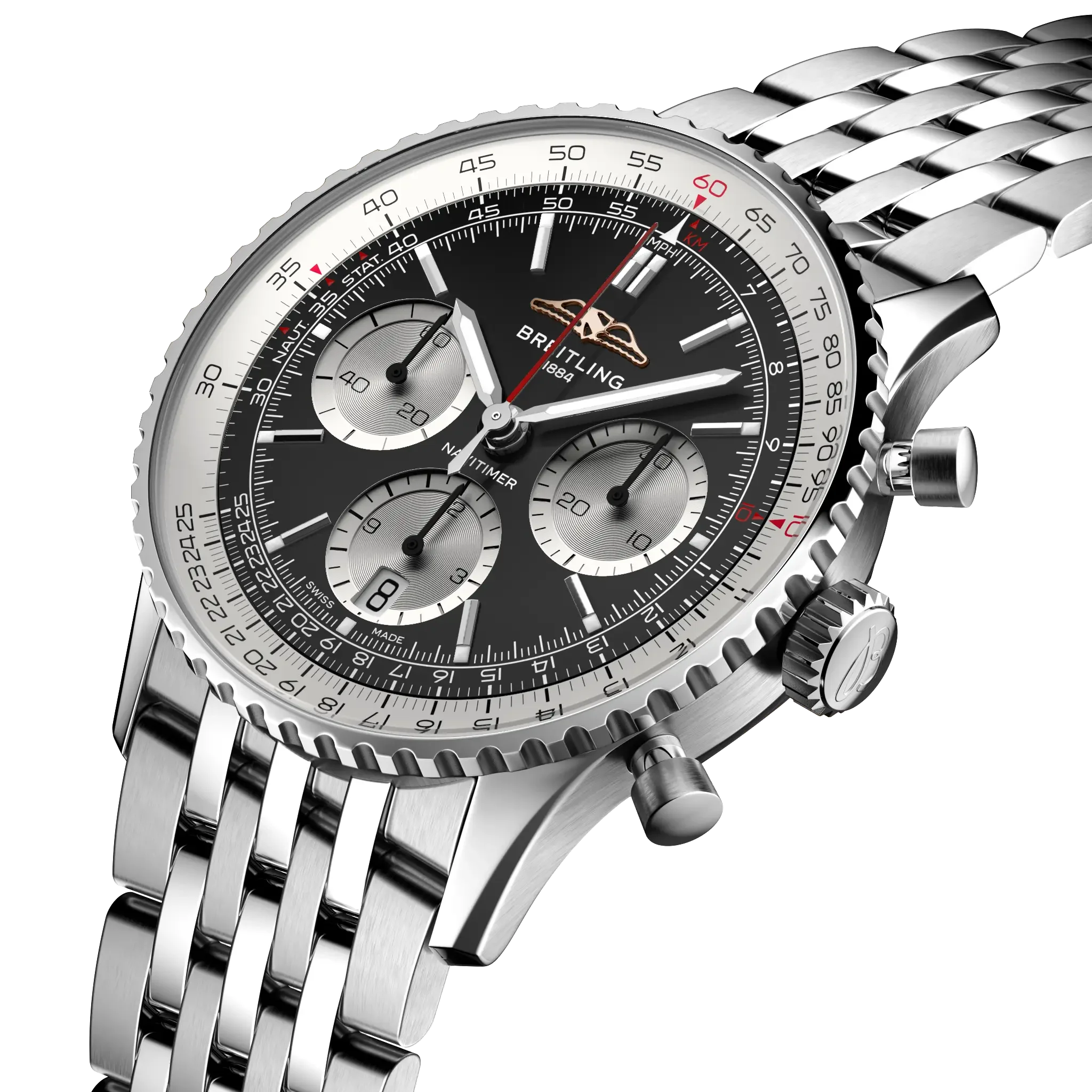 Breitling Navitimer B01 Chronograph 41 Watch with Stainless Steel Bracelet - Image 2