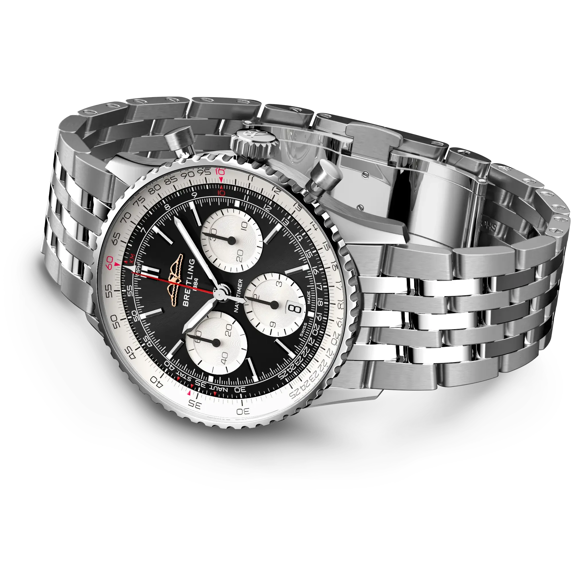 Breitling Navitimer B01 Chronograph 41 Watch with Stainless Steel Bracelet - Image 4