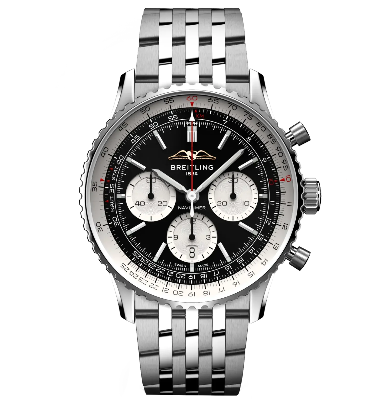 Breitling Navitimer B01 Chronograph 43 Watch with Stainless Steel Bracelet