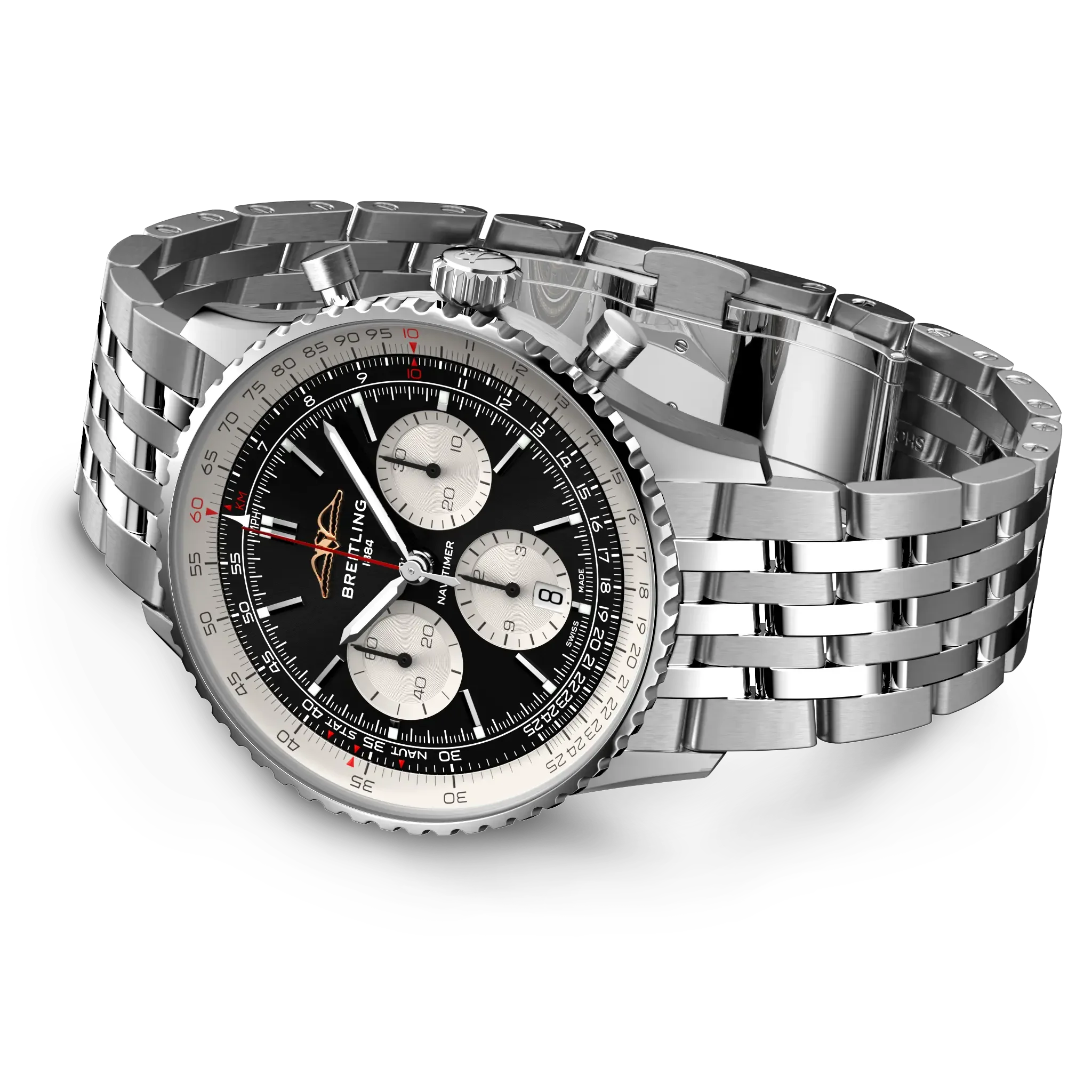 Breitling Navitimer B01 Chronograph 43 Watch with Stainless Steel Bracelet - Image 2