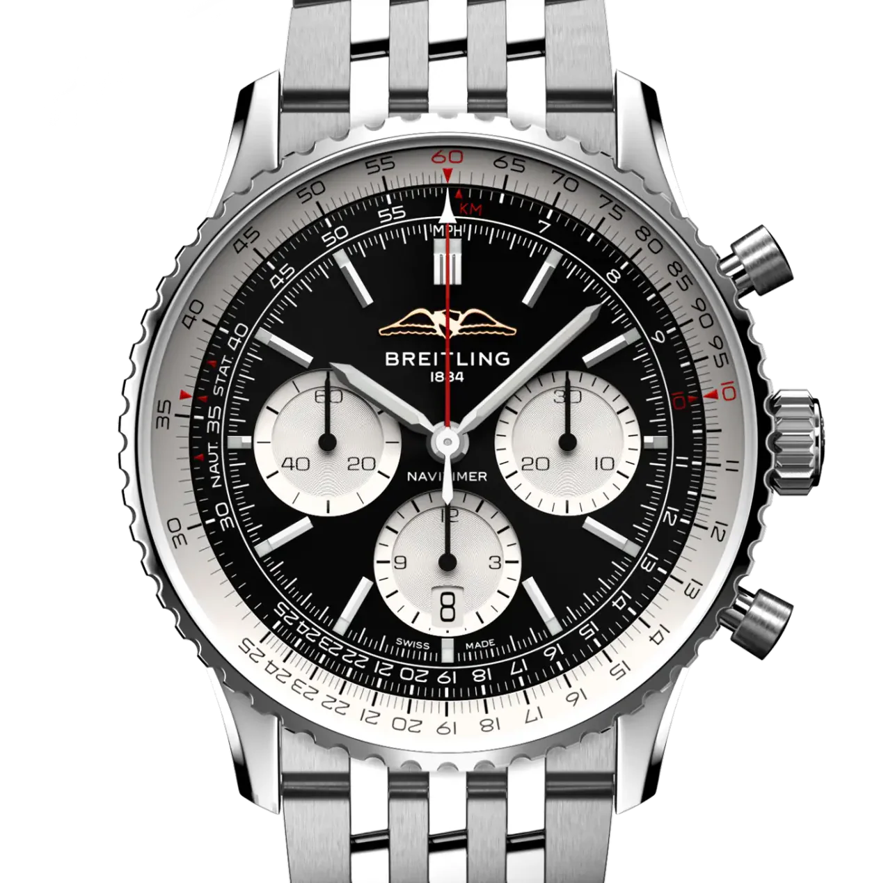 Breitling Navitimer B01 Chronograph 43 Watch with Stainless Steel Bracelet - Image 5