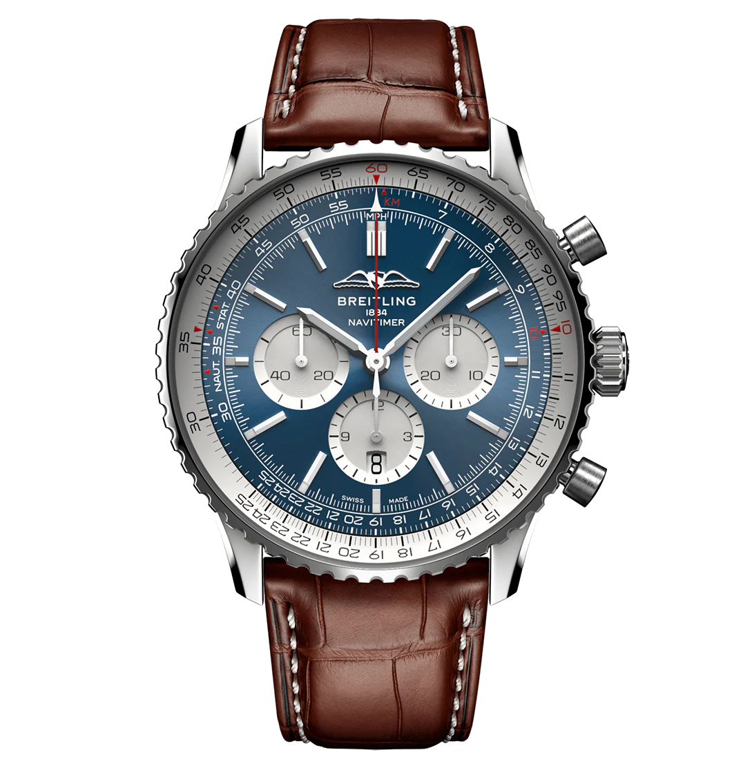 Breitling Navitimer B01 Watch with Alligator Strap, 46mm