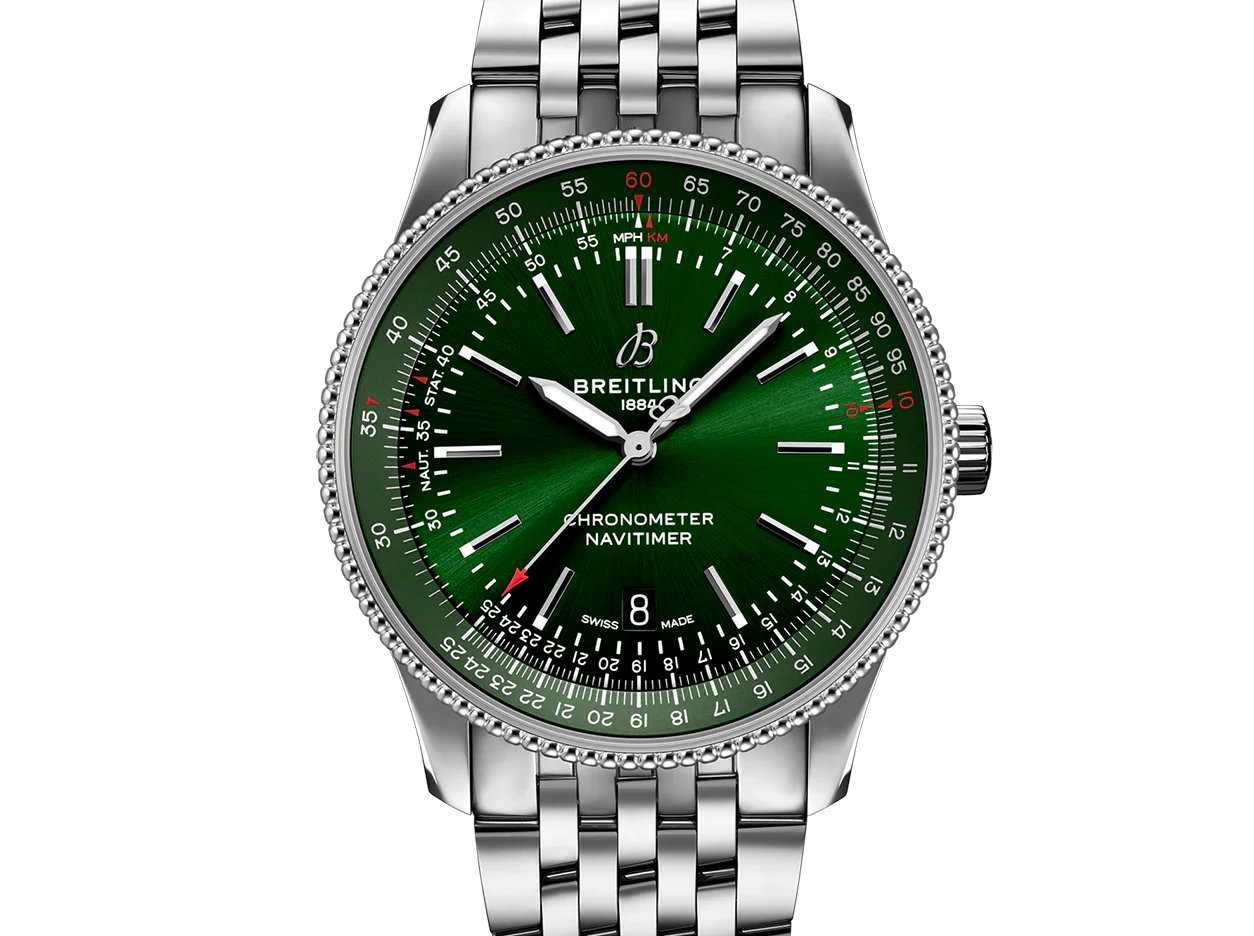 Breitling Navitimer Watch with Green Dial, 41mm - Image 4