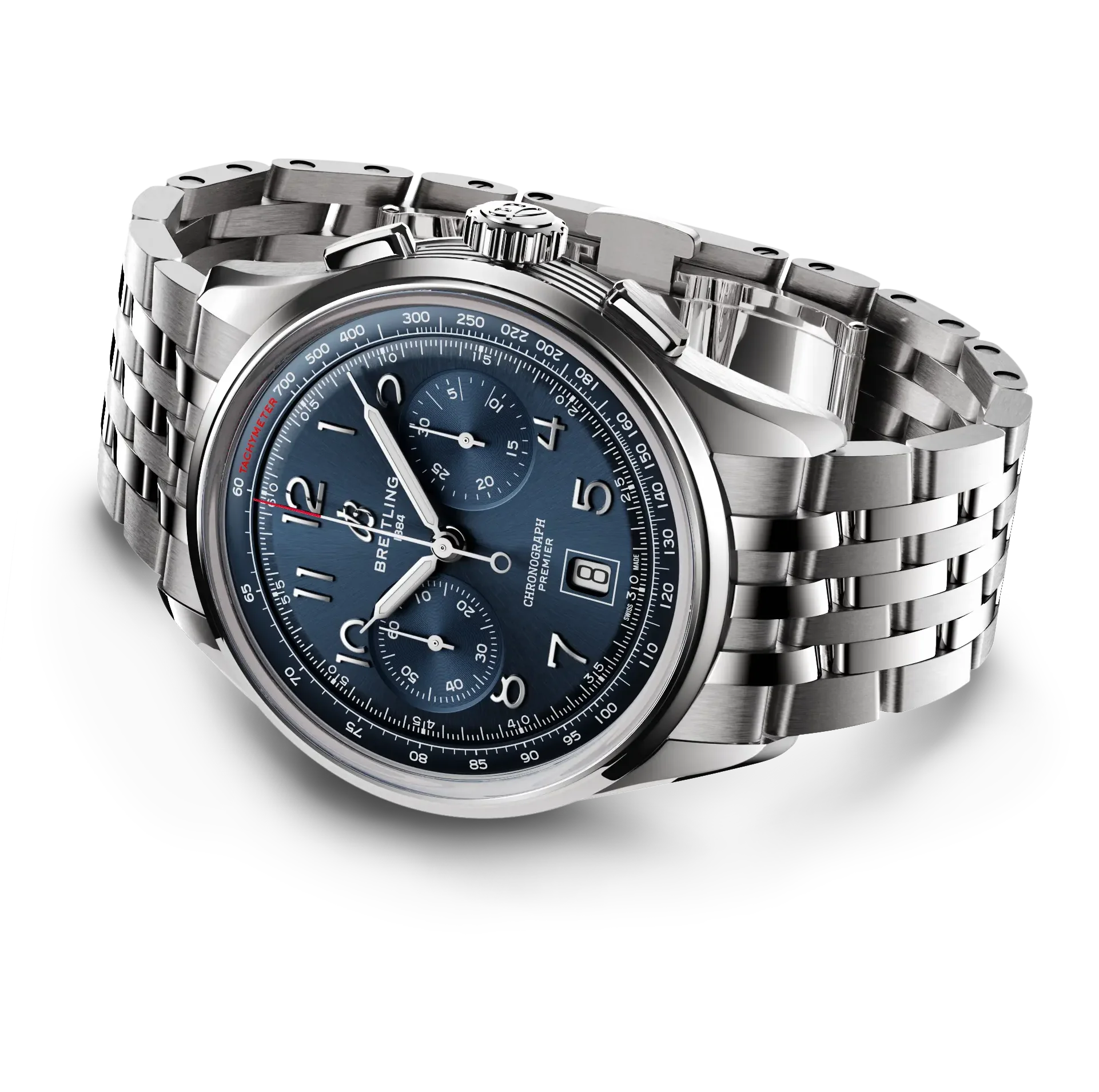 Breitling Premier B01 Chronograph 42 Watch with Stainless Steel Bracelet - Image 4