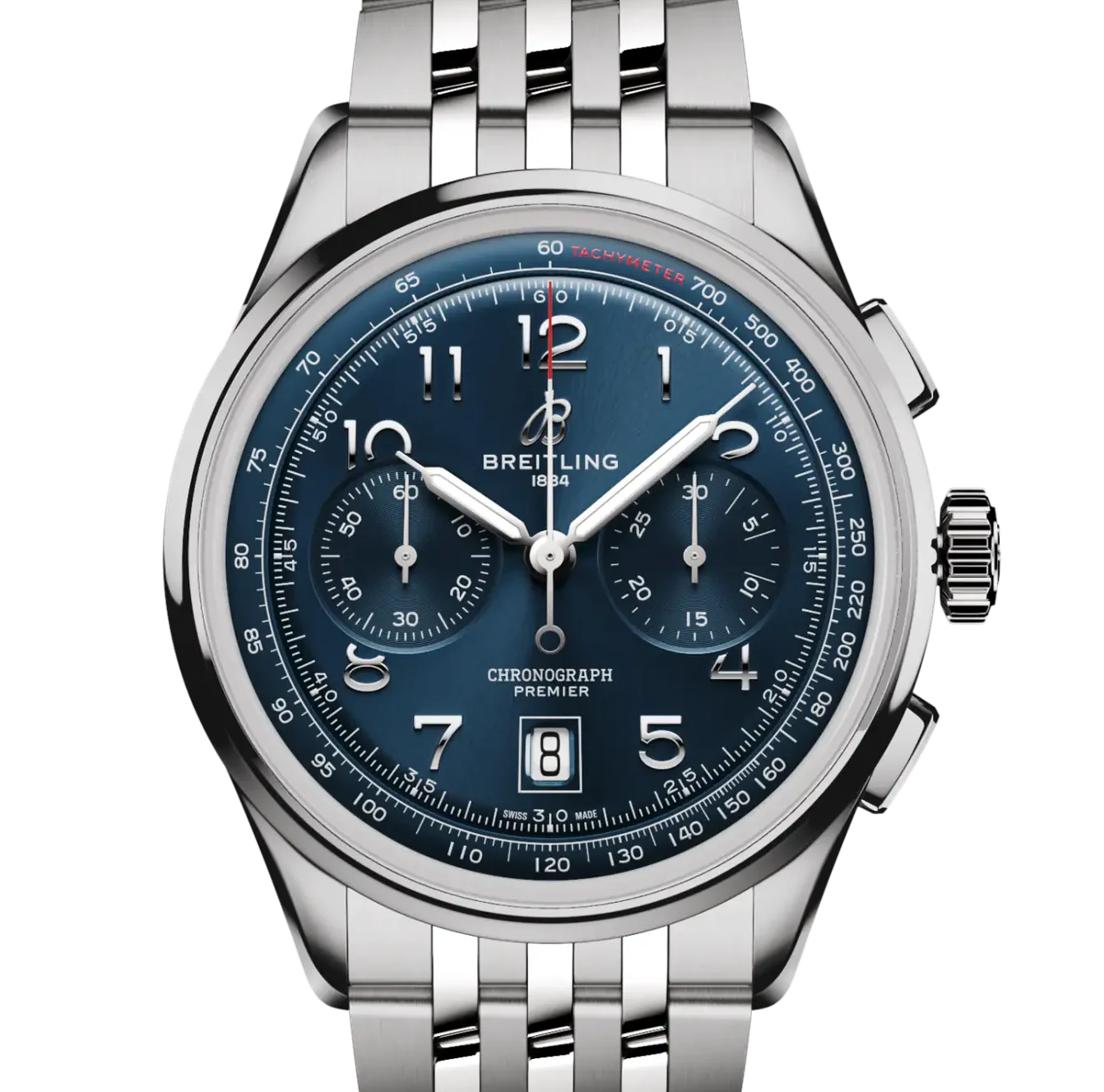 Breitling Premier B01 Chronograph 42 Watch with Stainless Steel Bracelet - Image 5