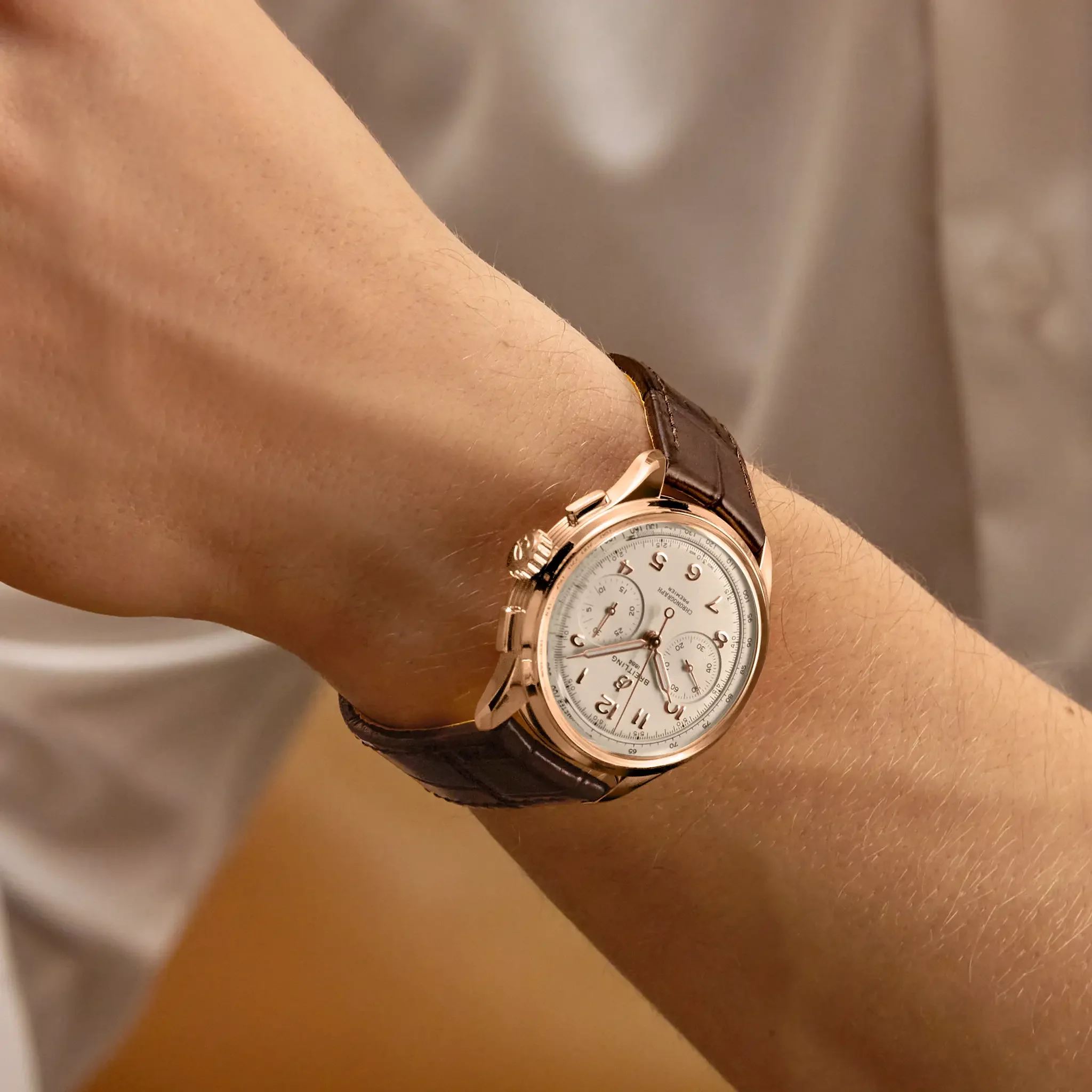 Breitling Premier B09 Chronograph 40 Watch with Cream Dial - Image 5
