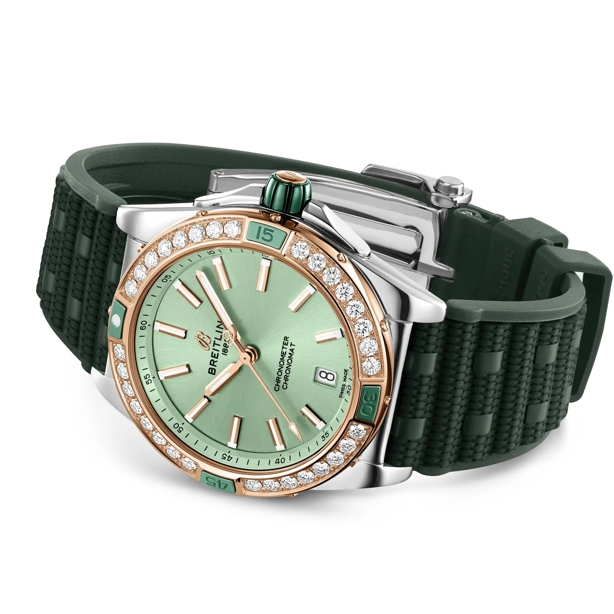 Breitling Super Chronomat Automatic 38 Watch with Diamonds - Image 3
