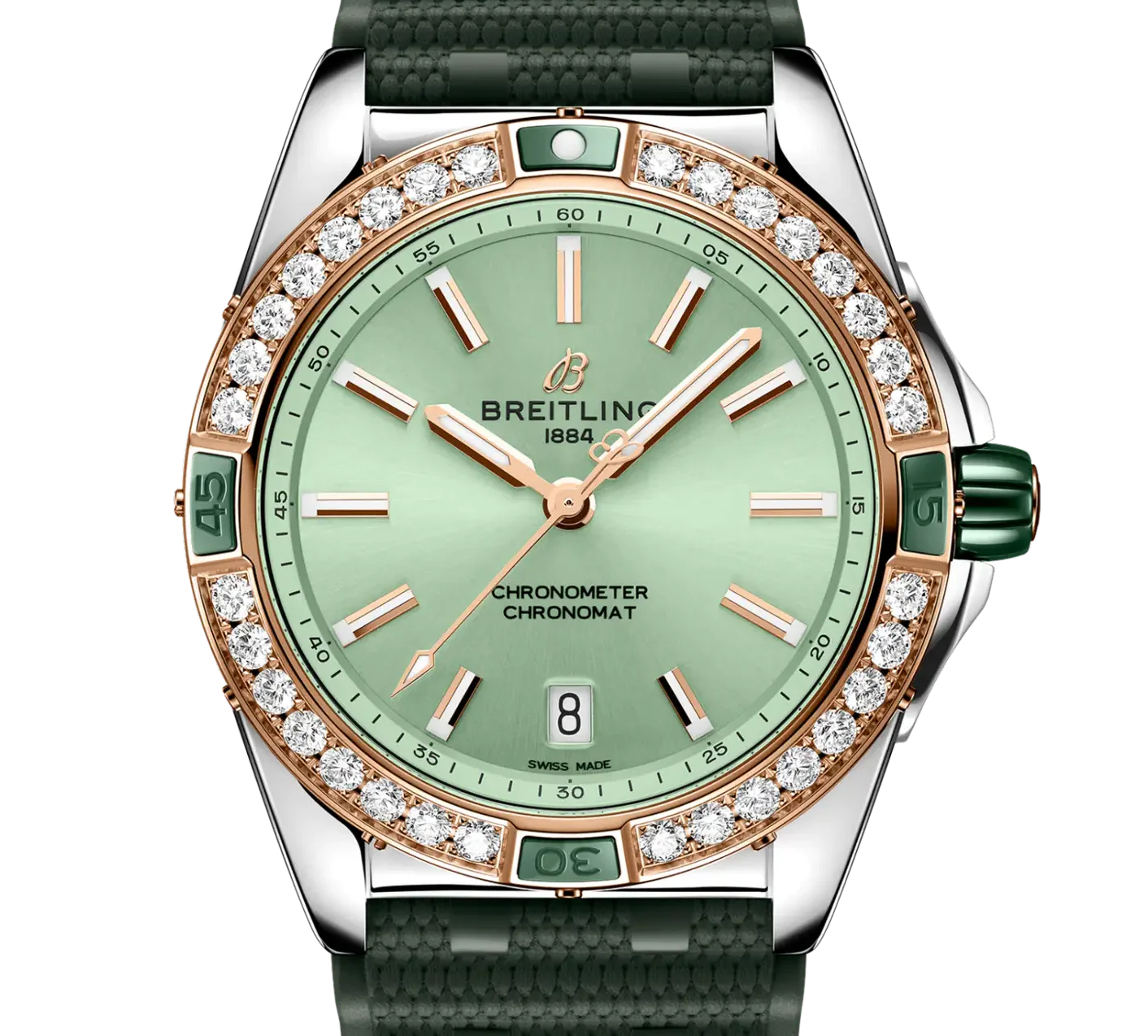 Breitling Super Chronomat Automatic 38 Watch with Diamonds - Image 5