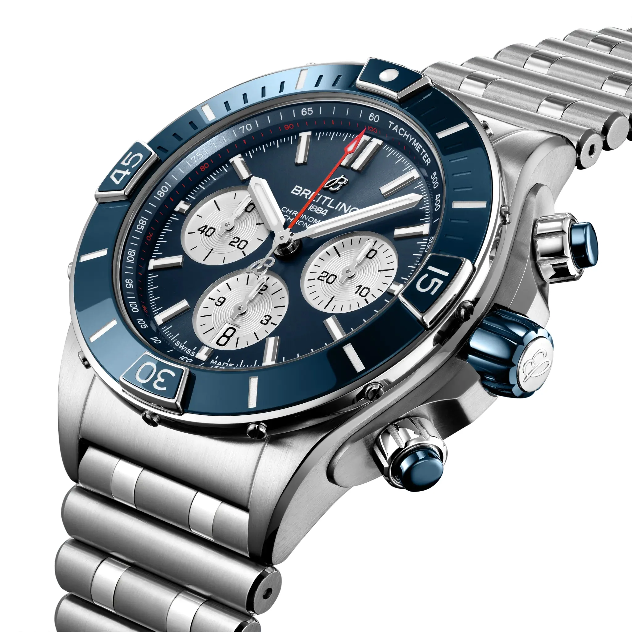 Breitling Super Chronomat B01 44 Watch with Blue Dial - Image 2