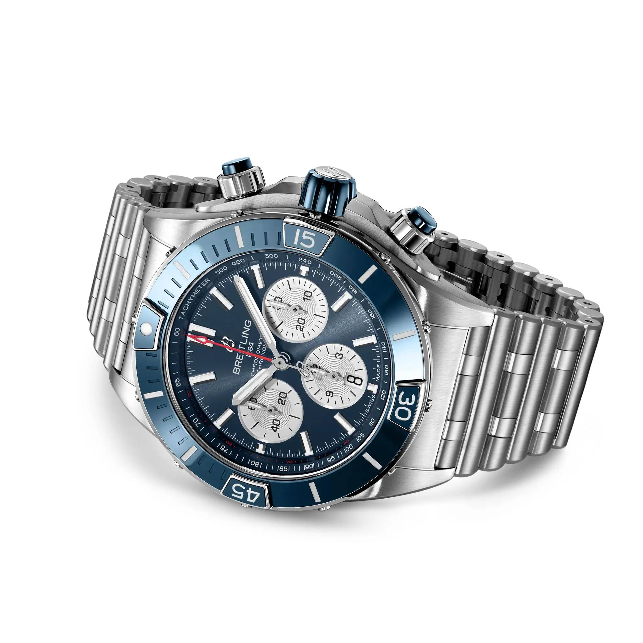 Breitling Super Chronomat B01 44 Watch with Blue Dial - Image 4