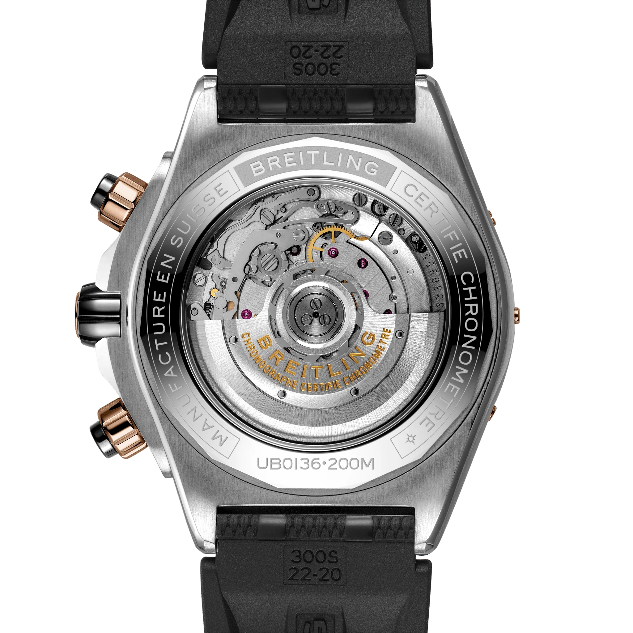 Breitling Super Chronomat B01 44 Watch with Rouleaux Rubber Strap - Image 2