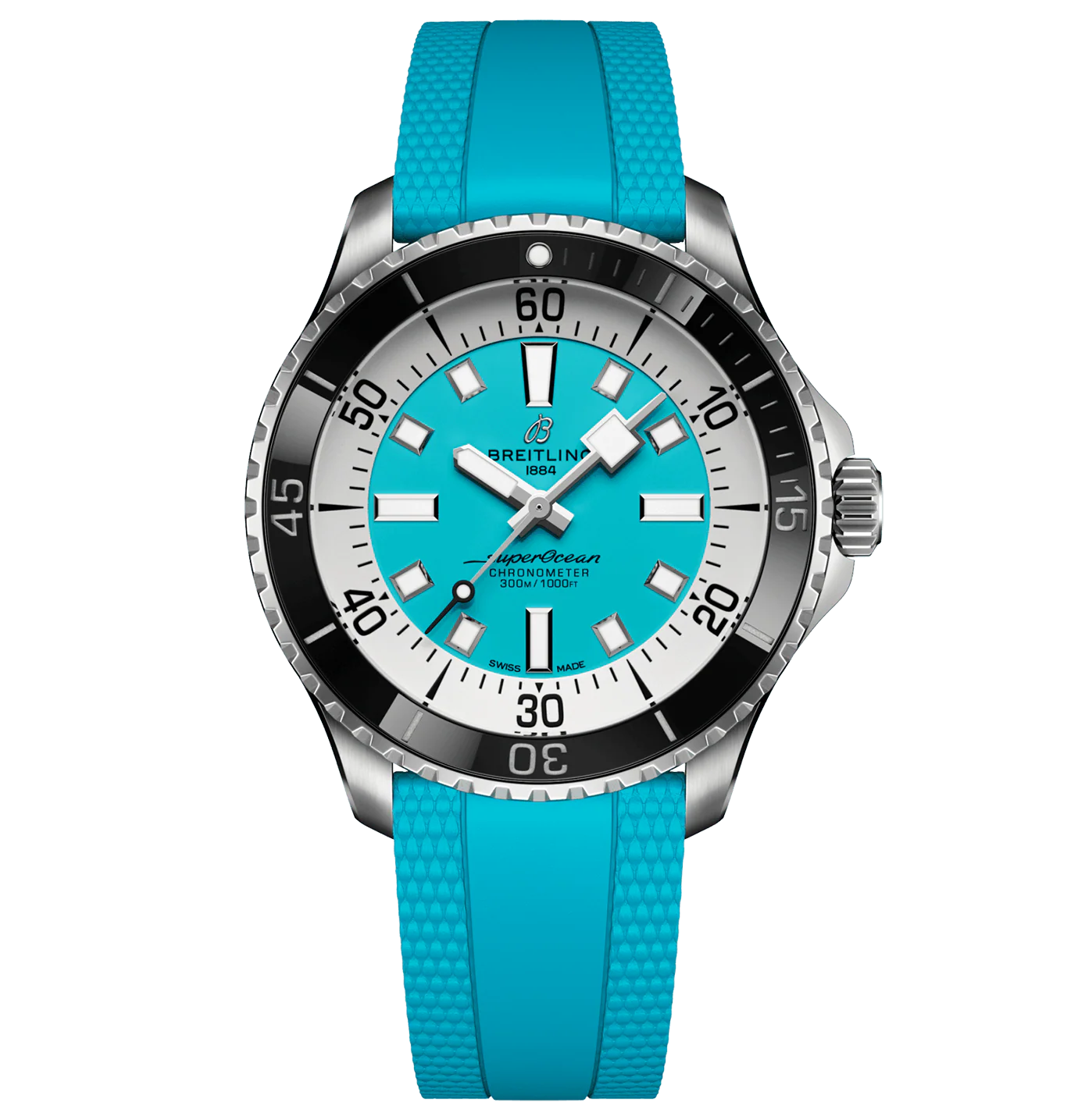 Breitling Superocean Automatic 44 Watch with Turquoise Dial