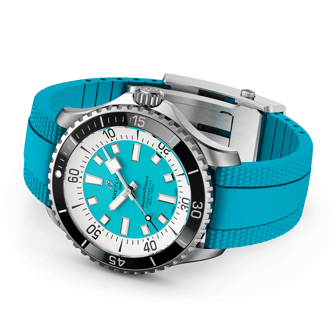 Breitling Superocean Automatic 44 Watch with Turquoise Dial - Image 4