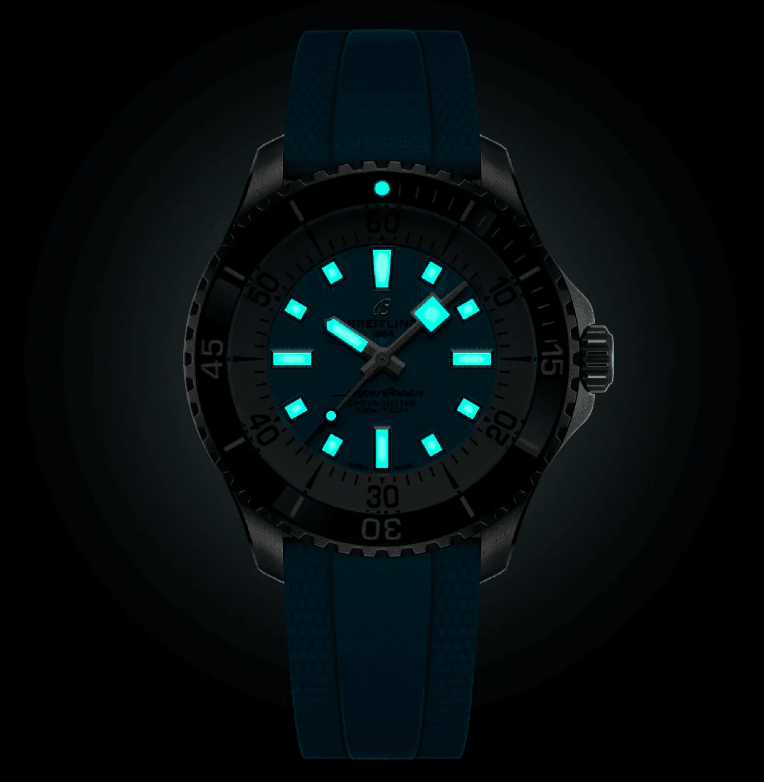 Breitling Superocean Automatic 44 Watch with Turquoise Dial - Image 5