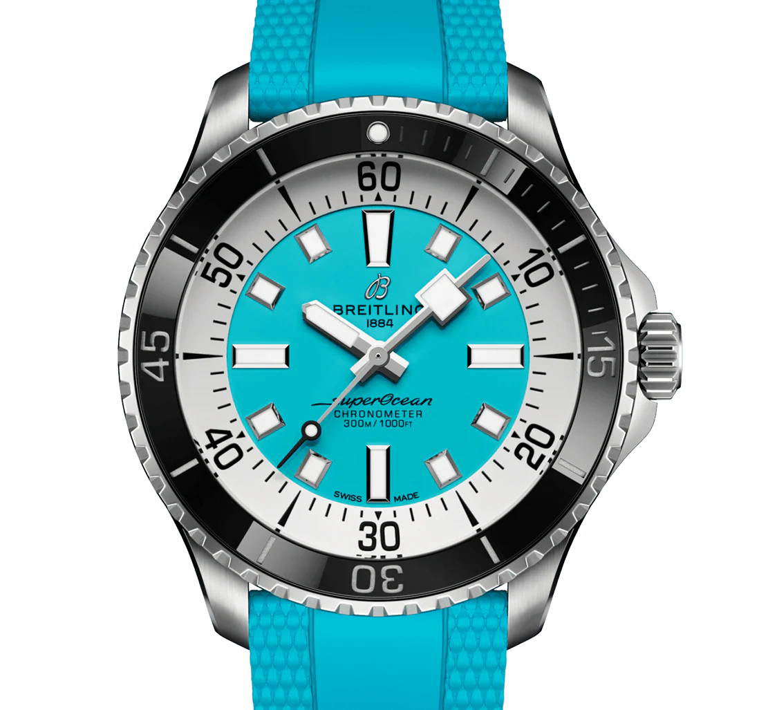 Breitling Superocean Automatic 44 Watch with Turquoise Dial - Image 6
